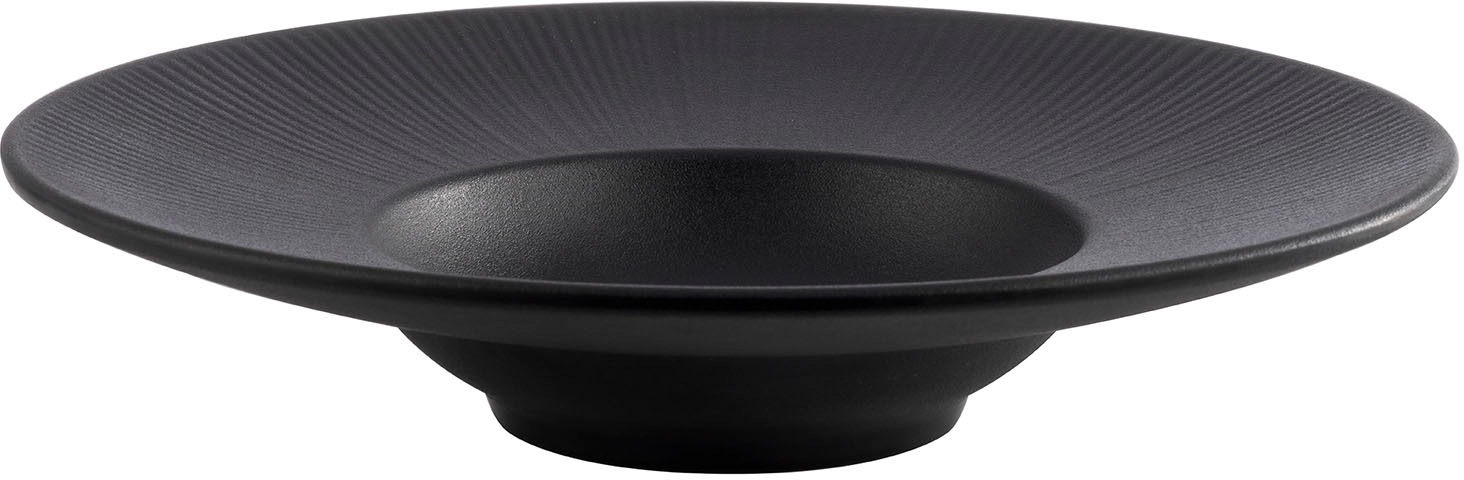 APS Kunststoffteller »NERO«, (1 St.), Melamin, Bruchfest, Ø 29 cm, Spiegel: Ø 14 cm, 0,3 Liter