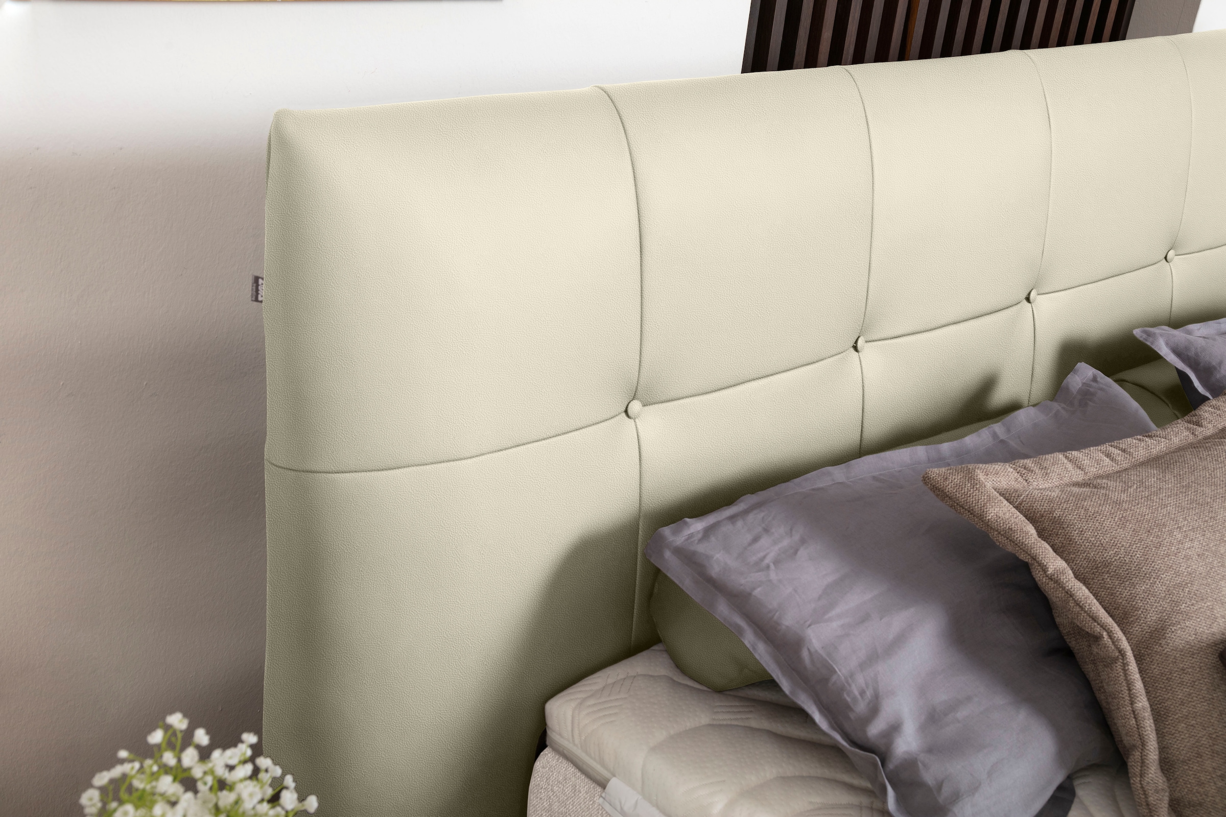 alina Boxspringbett »Luella«, ADA trendline Boxspringbett, inkl. Matratze und Viscoschaum-Topper