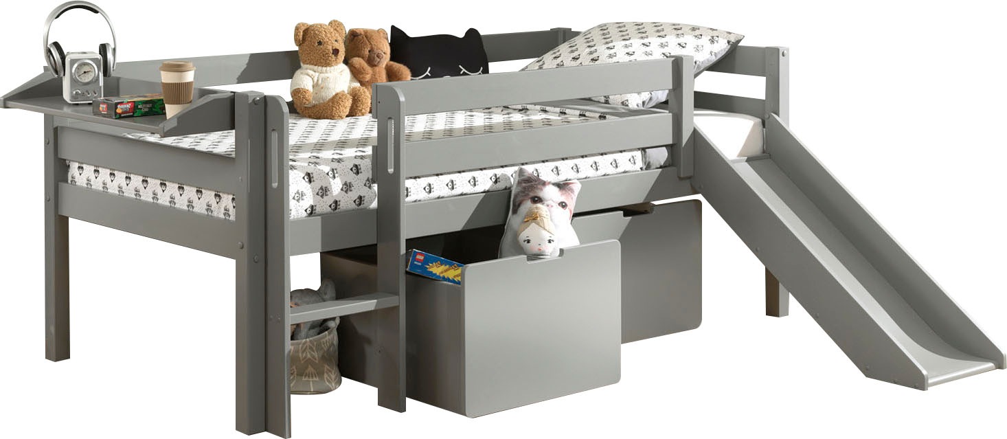 Vipack Spielbett »Pino, Kiefer massiv, mit Rolllattenrost, 2 Rollboxen, Mad günstig online kaufen