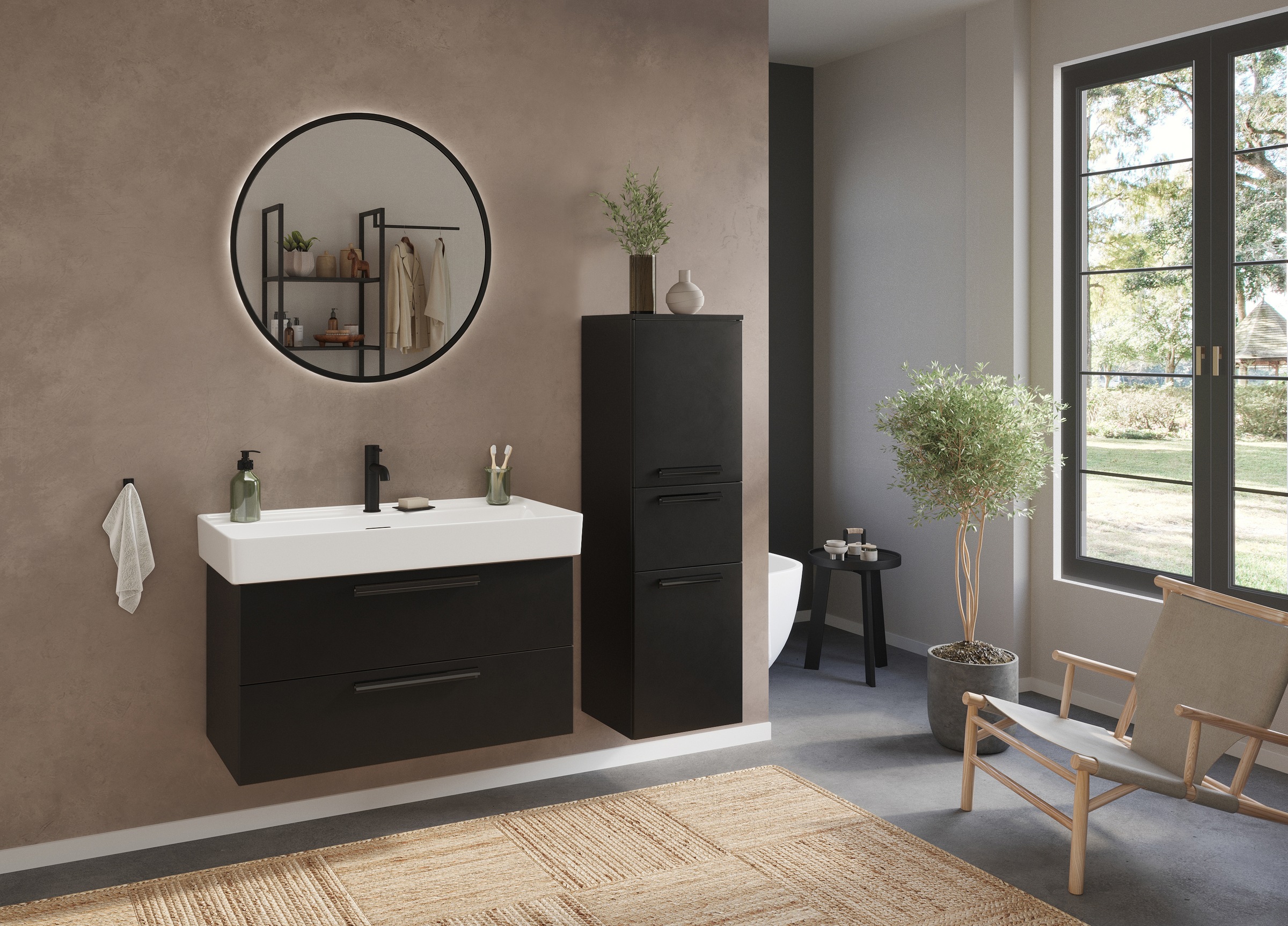 welltime Badmöbel-Set »SALVADA, 3tlg-Set, gedämpfte Scharniere, Softclose, günstig online kaufen