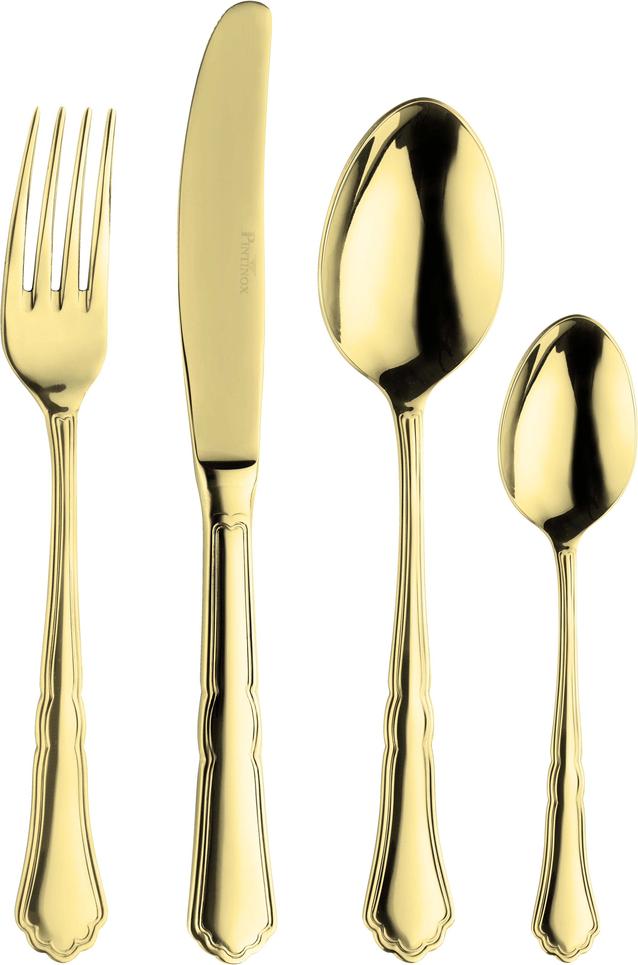 PINTINOX Besteck-Set »Settecento Treasure Gold« Optik Gold PVD Beschichtung günstig online kaufen