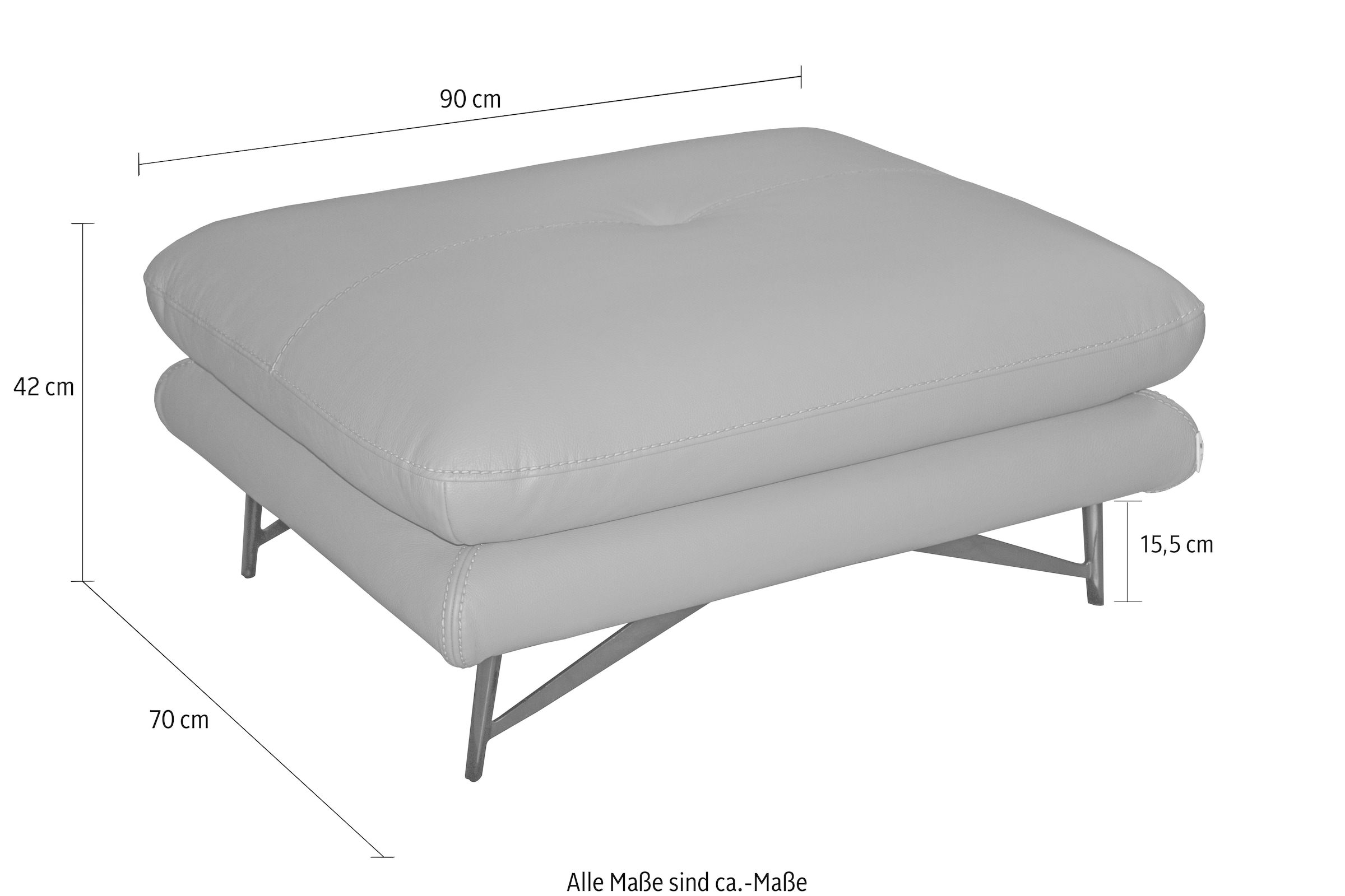 CALIA ITALIA Hocker »Cezanne, italienisches Design trifft erstklassigen Sitzkomfort, Leder« Designhocker in besonders langlebigen & pflegeleichten Lederarten