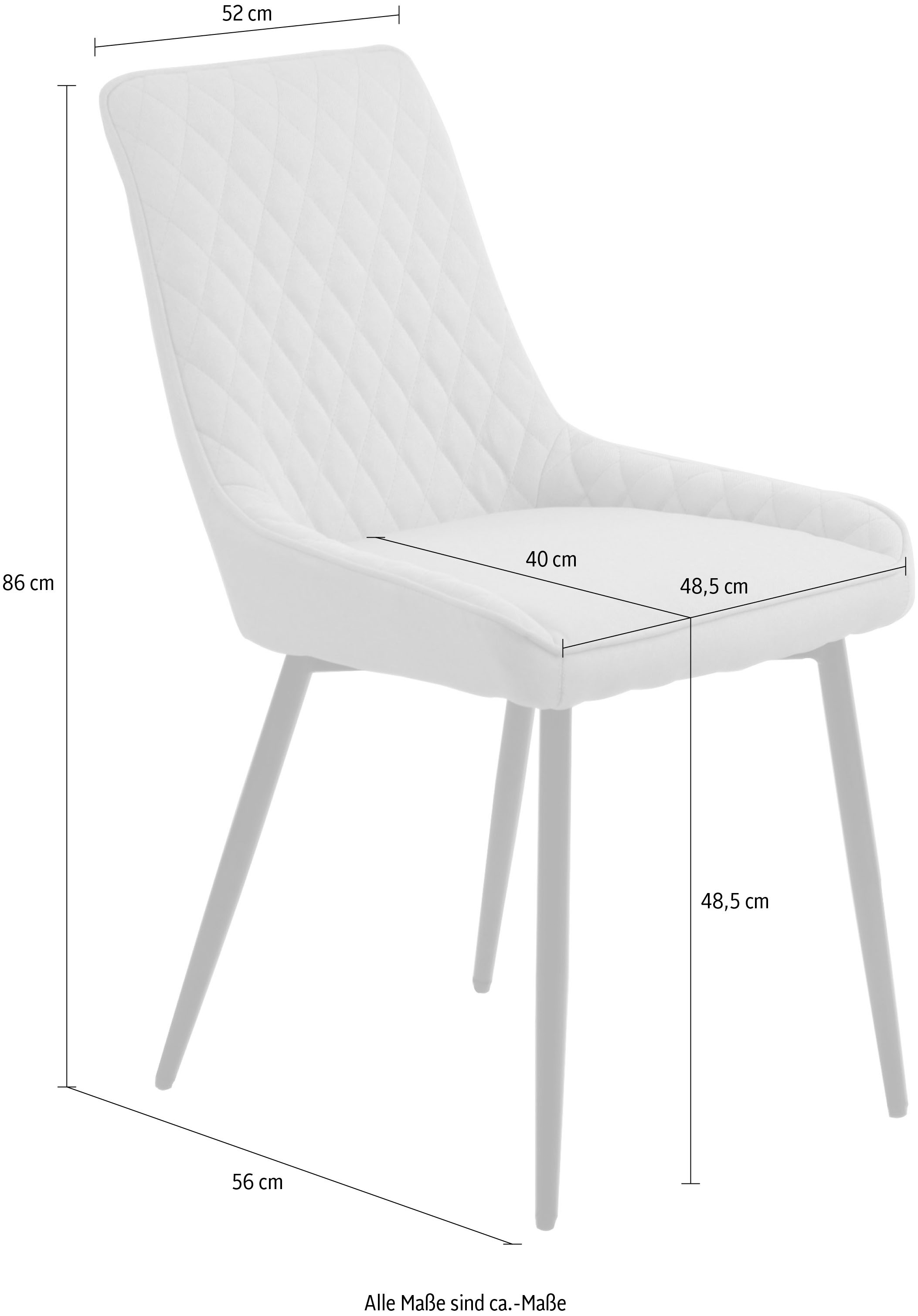 INOSIGN Polsterstuhl, (Set), 2 St., Stoff