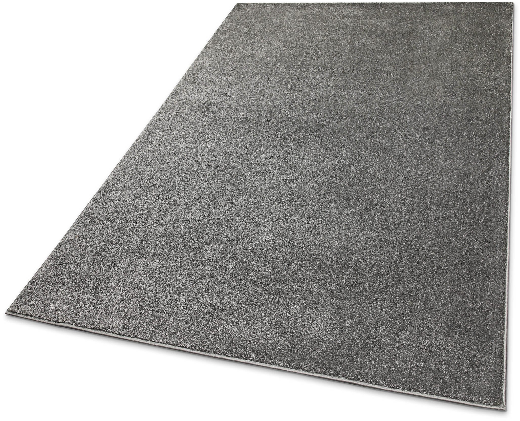 my home Teppich »Lisbea«, rechteckig, 17 mm Höhe, moderner dichter weicher Kurzflorteppich, Wohnzimmer, Schlafzimmer