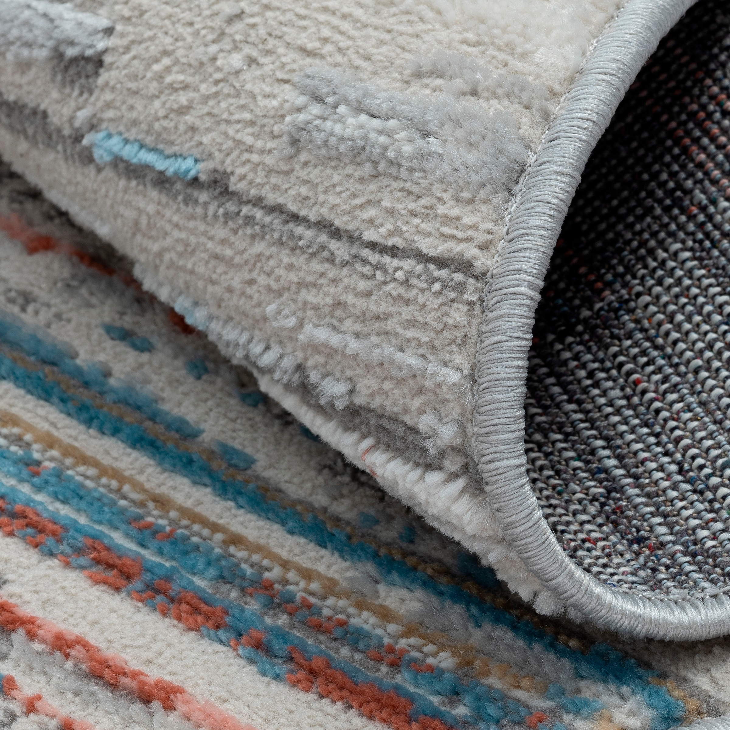 my home Teppich »Ziven«, rund, 8 mm Höhe, Kurzflor, modernes Design, pflegeleicht, Wohnzimmer