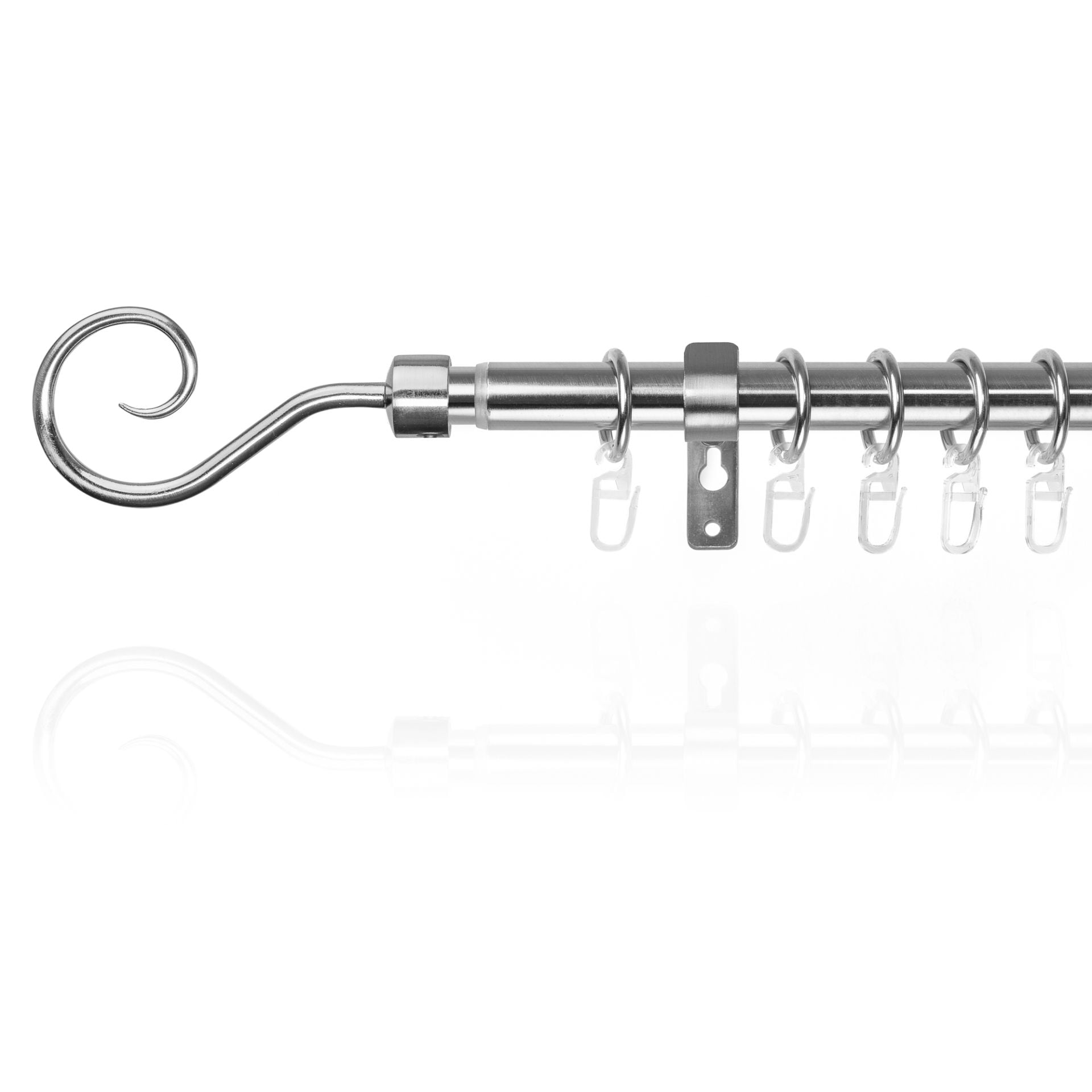 LICHTBLICK ORIGINAL Gardinenstange »Gardinenstange Kringel, 16 mm, ausziehbar« 1 läufig-läufig