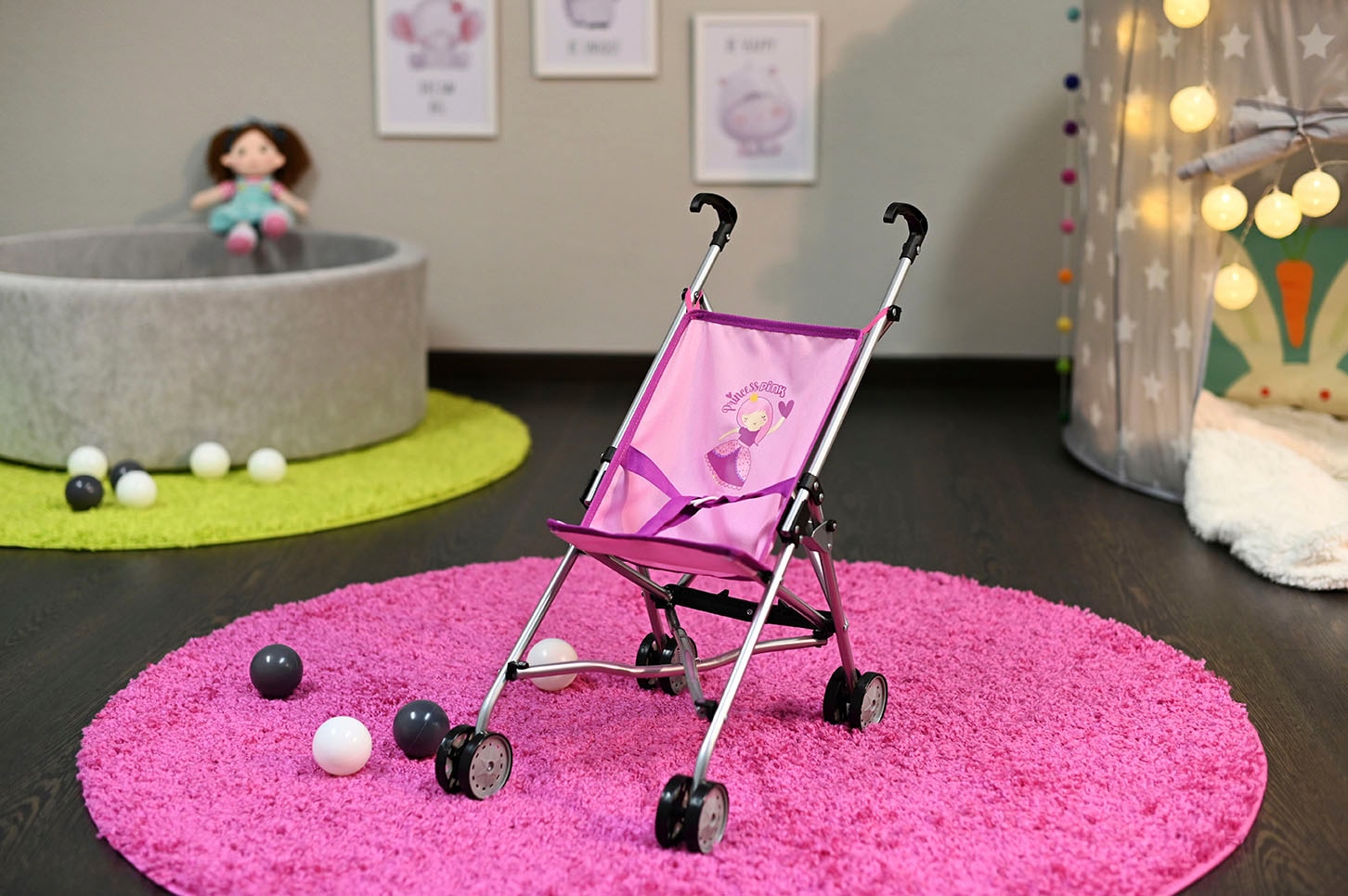 Knorrtoys® Puppenbuggy »Sim -  princess pink«