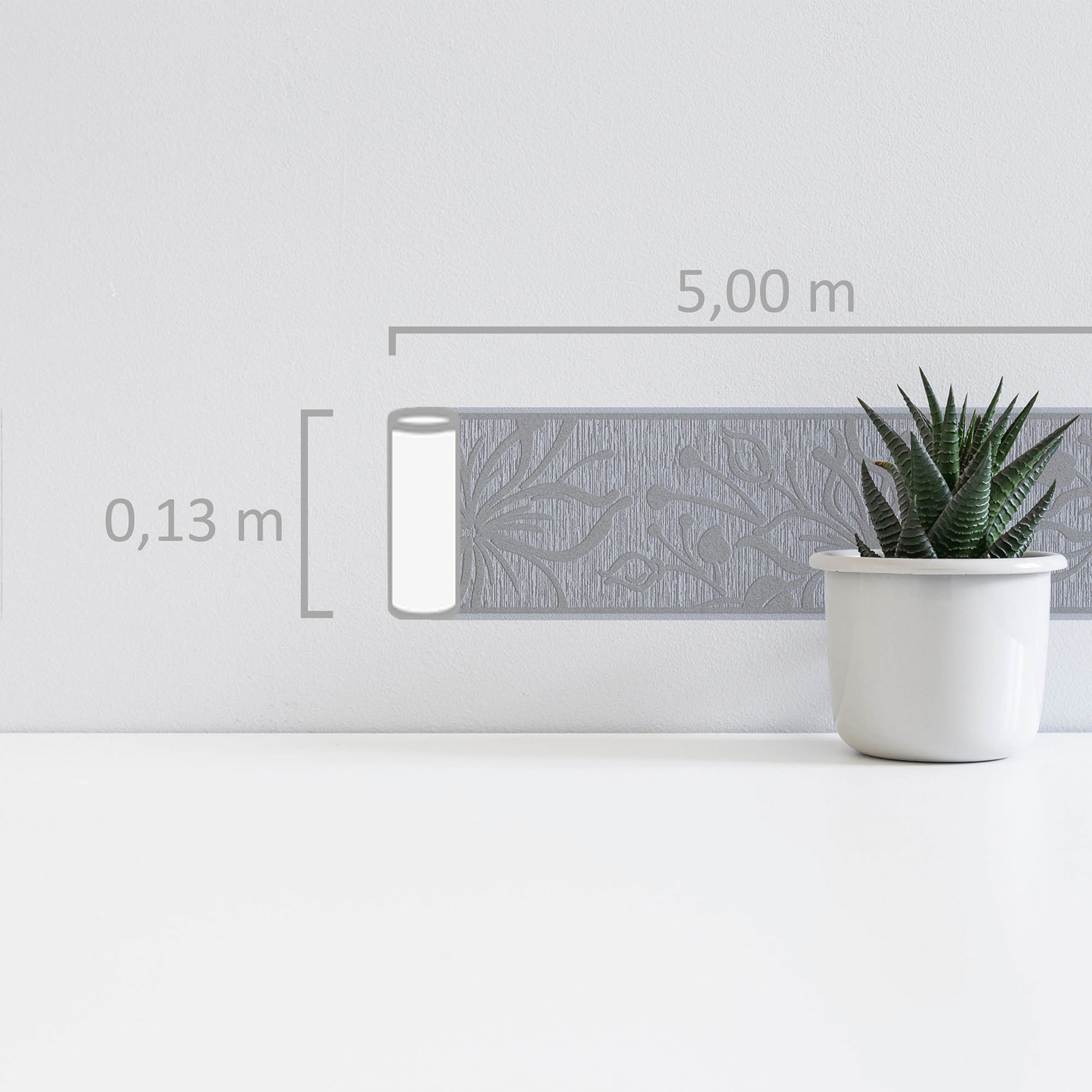 A.S. Création Bordüre »Only Borders 11«, geblümt-floral-natürlich, Tapete Bordüre Blumen Borte Wohnzimmer Schlafzimmer Küche Flur Design