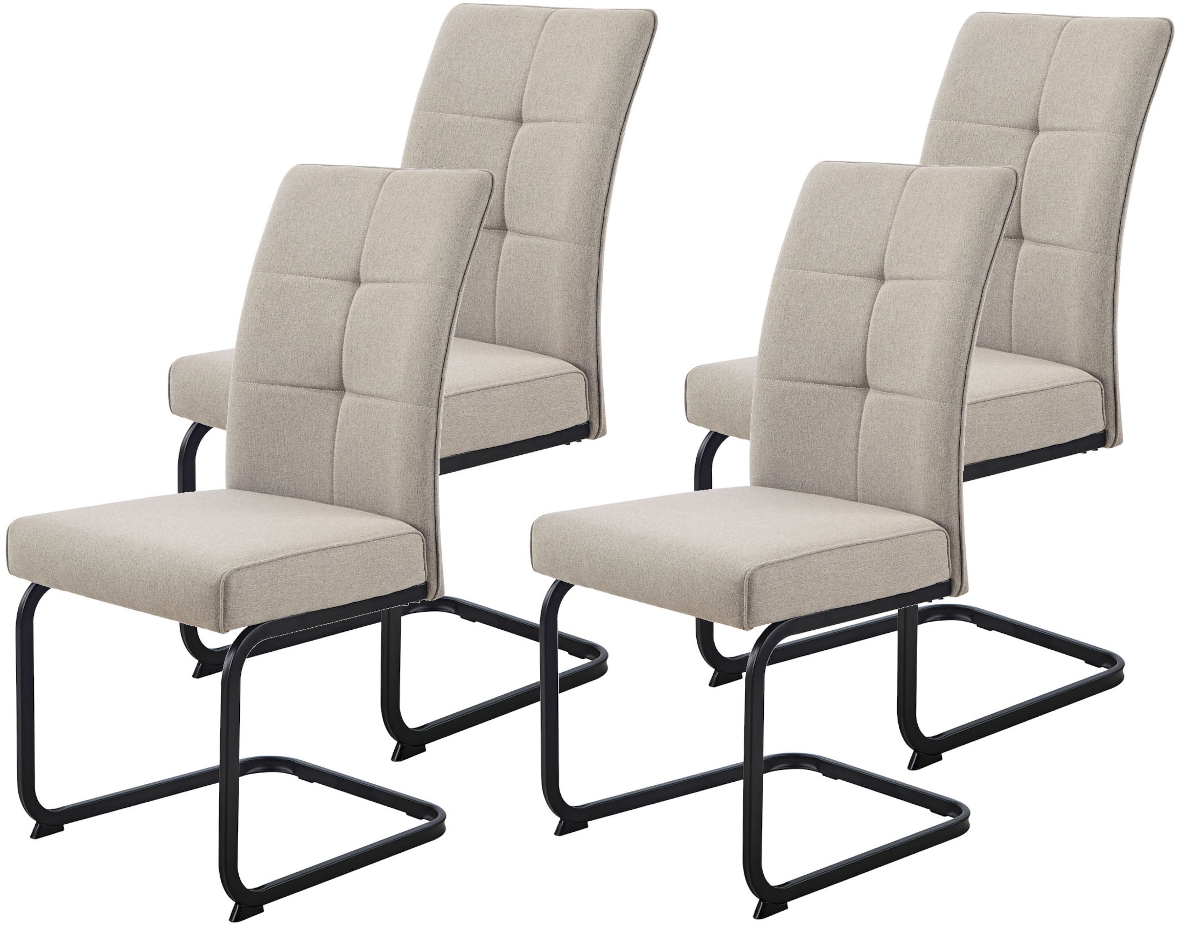 HELA Freischwinger »MALTA« (Set) 4 Stk.verschiedene Bezüge, Gestell Hochkan günstig online kaufen