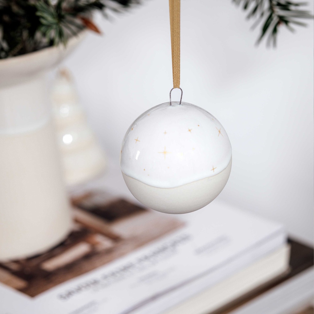 like. by Villeroy & Boch Weihnachtsfigur »Ornament Kugel Winter Glow beige«