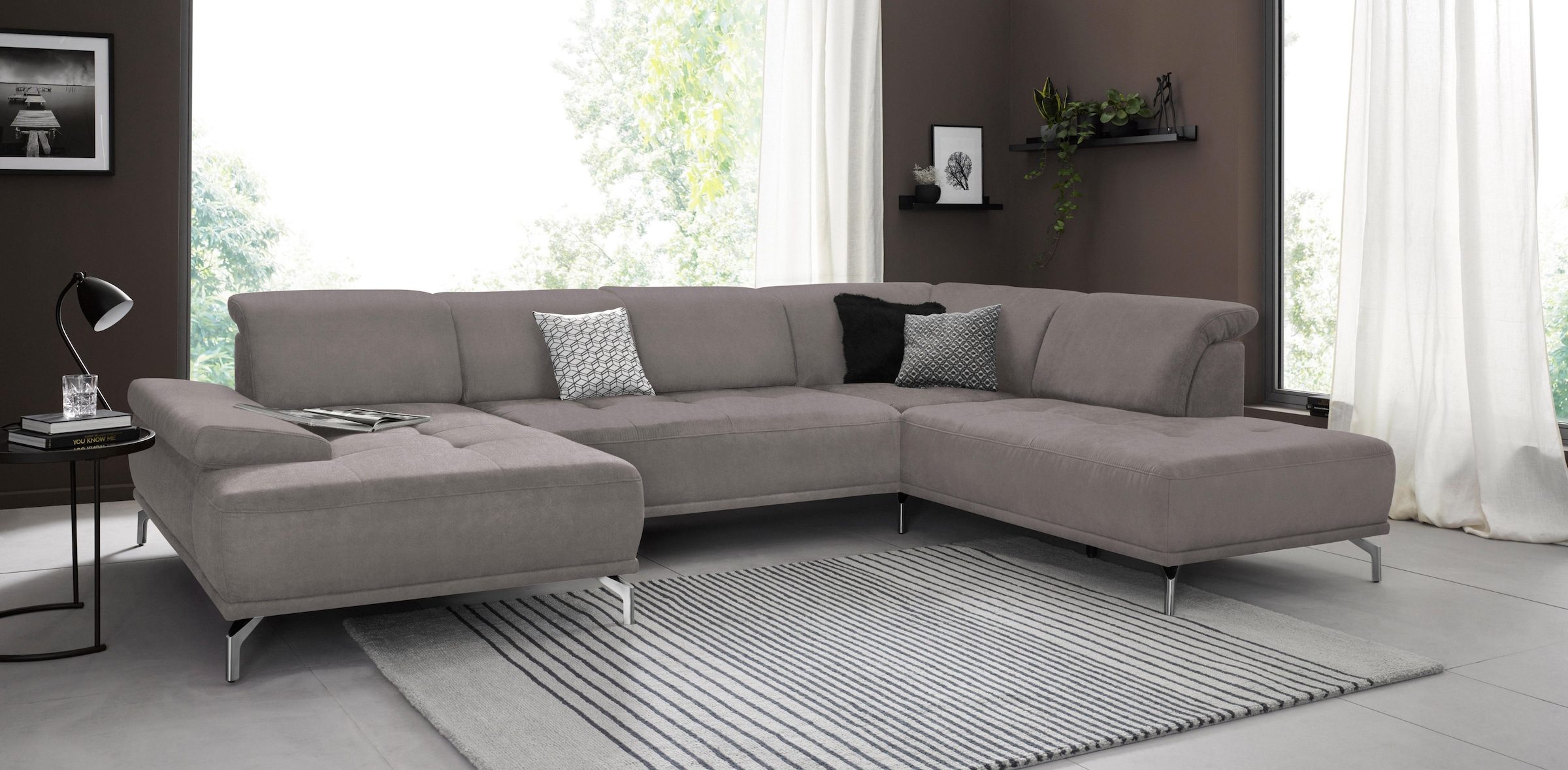 Home affaire Wohnlandschaft »Caluna« Inkl.Sitztiefenverstellung, wahlweise günstig online kaufen