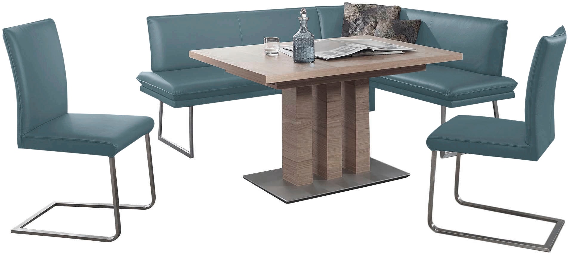 K+W Komfort & Wohnen Essgruppe »Santos III« 4 Stk. tlg. gepolsterte Eckbank günstig online kaufen