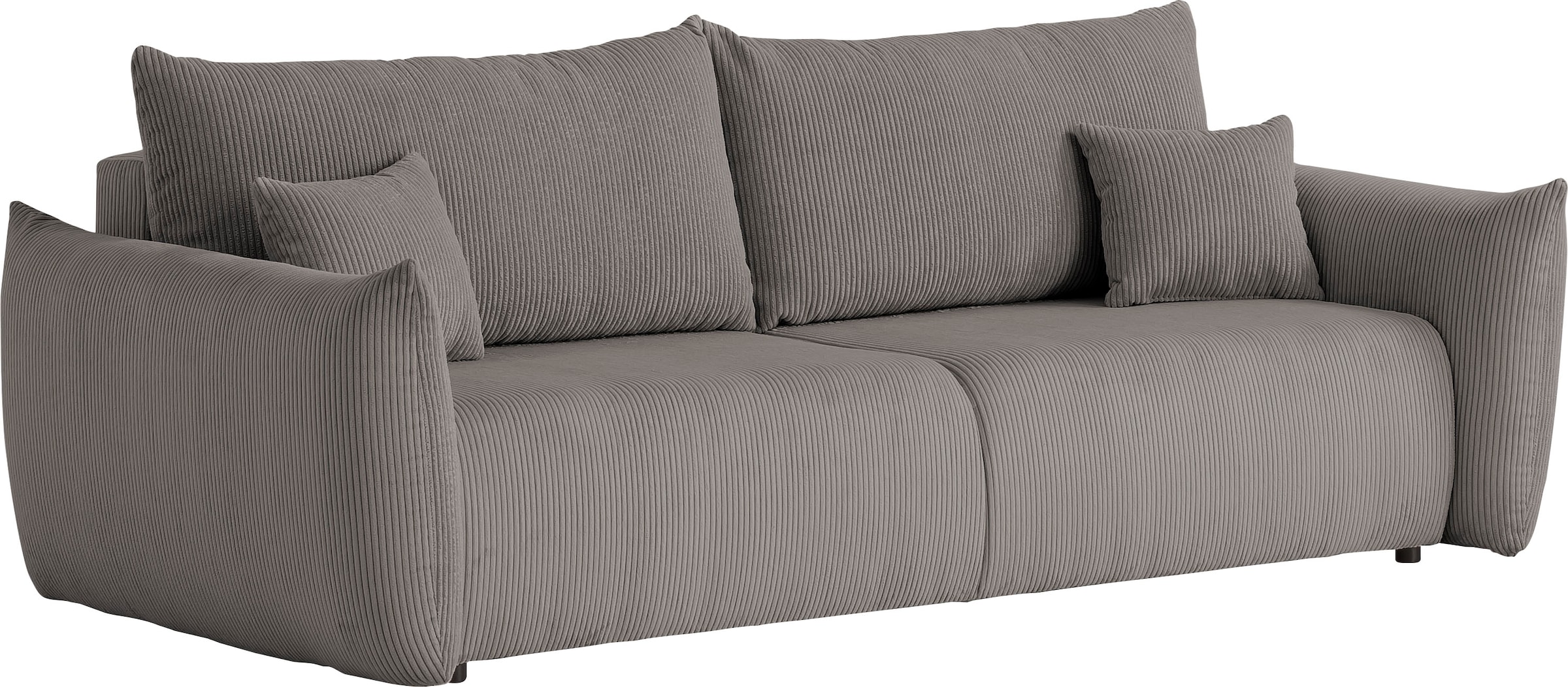 INOSIGN 3-Sitzer »MAVAS Schlafsofa mit Bettkasten«, ca.240/108cm (Liegefläche 212/145 cm), Cord, Chenille, Struktur