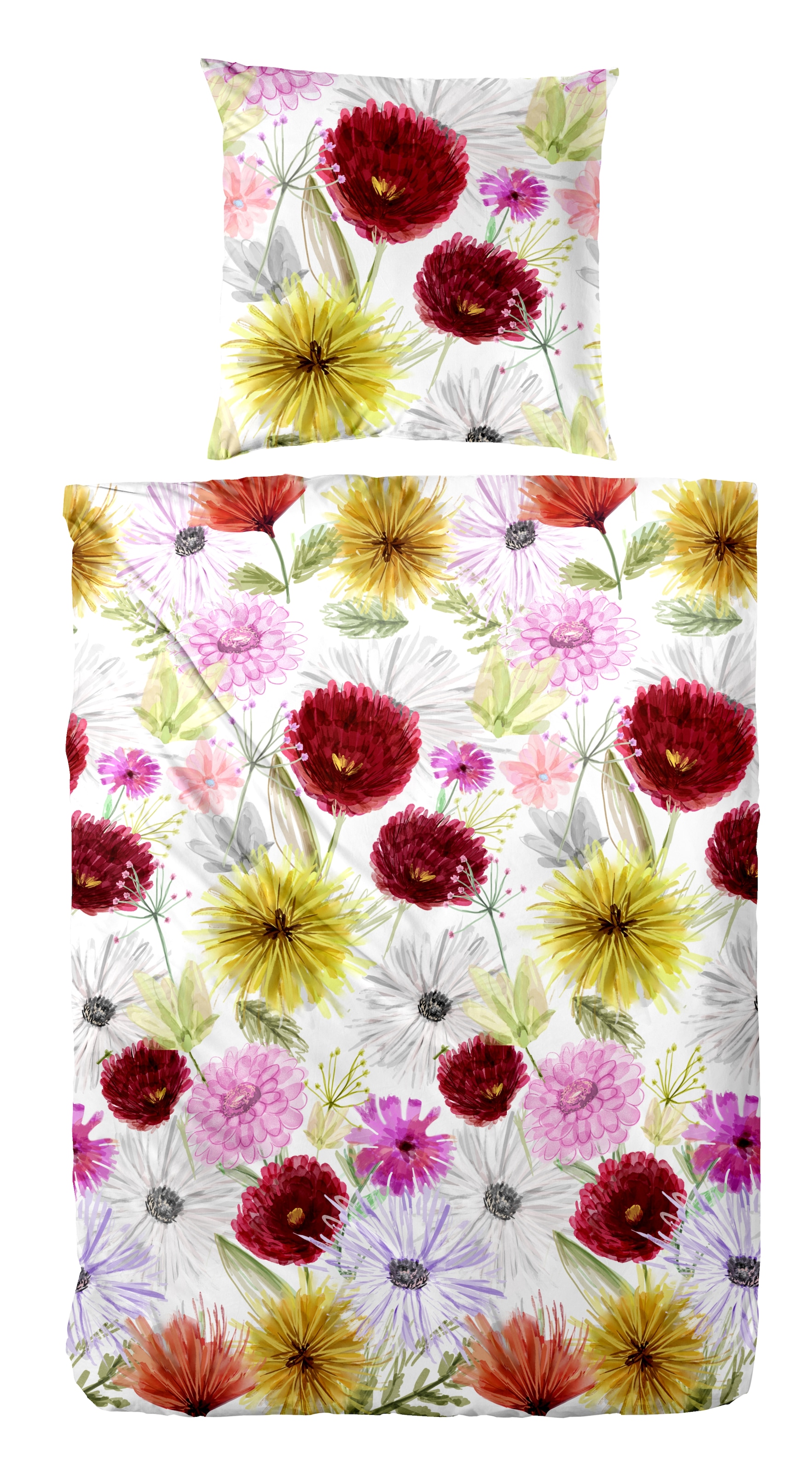 Primera Bettwäsche »Mako-Satin-Bettwäsche Summer Time«, mit bunten Blumen günstig online kaufen