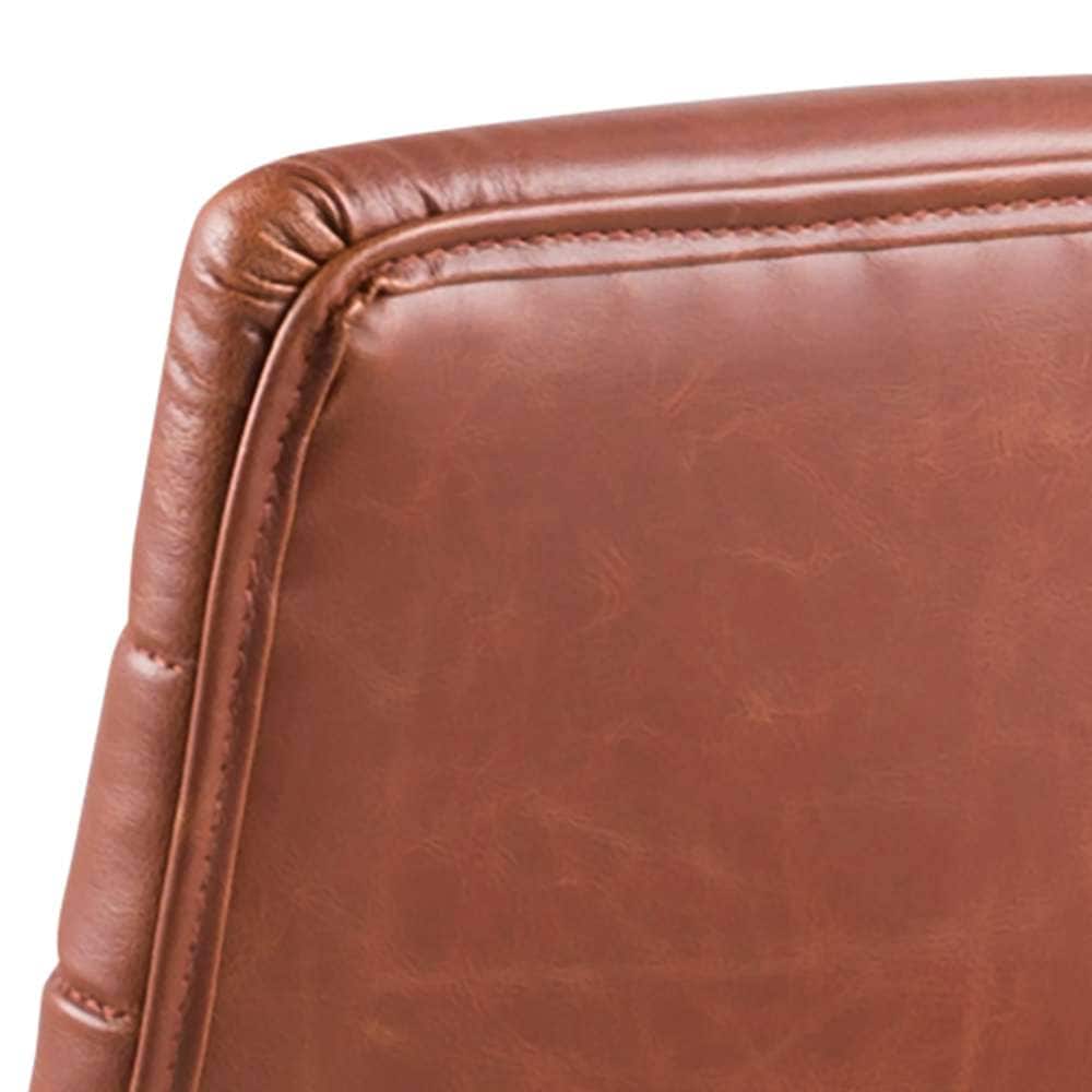 ACTONA GROUP Schreibtischstuhl »Winslow«, Kunstleder, Drehstuhl, Chefsessel, Höhenverstellbar, Armlehne, Cognac Braun