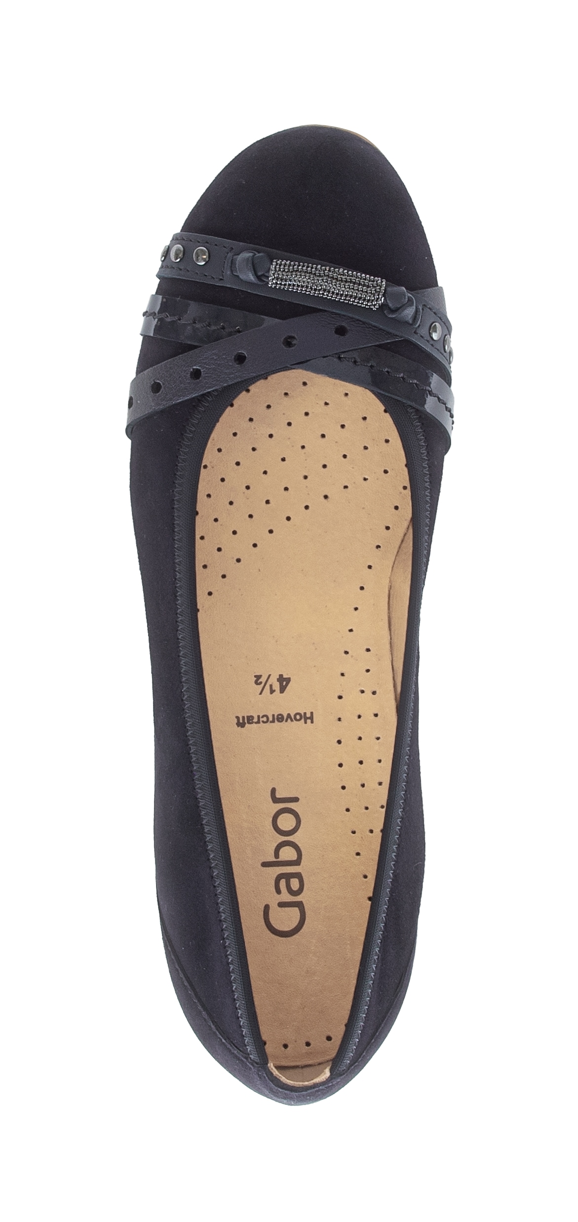 Gabor Ballerina  Businessschuh, Schlupfschuh mit Zierelementen in Metallicoptik