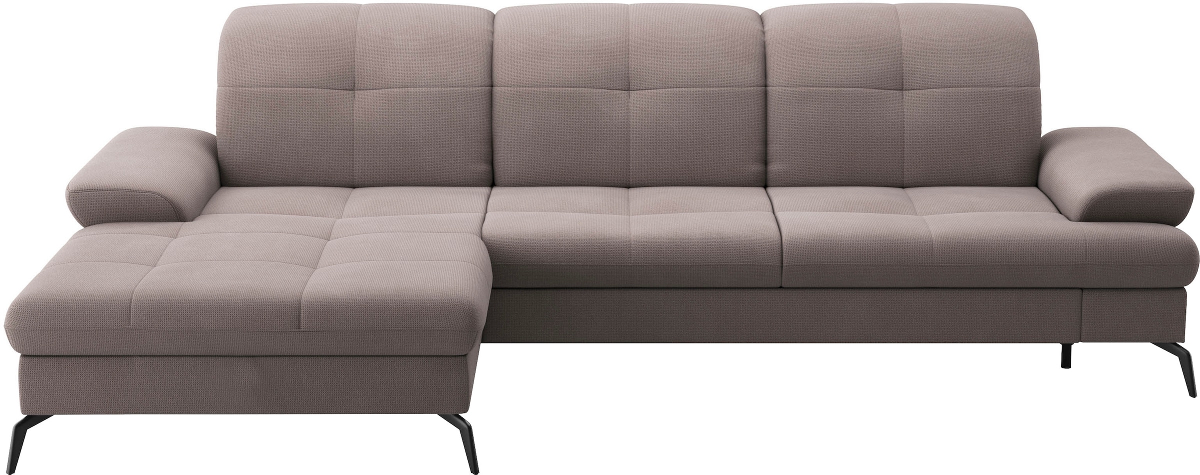 sit&more Ecksofa »Amica, L-Form, inkl. Sitztiefenverstellung & Armteilverstellung«, wahlweise mit Bettfunktion, Bettkasten und Kopfteilverstellung