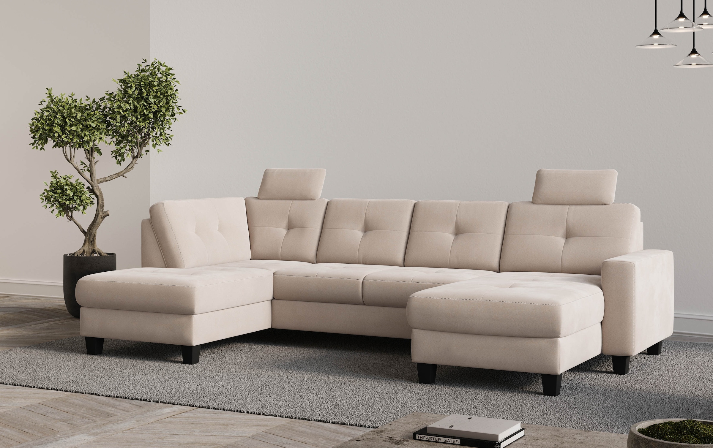 Places of Style Wohnlandschaft »Varese«, wahlweise mit Bettfunktion und Bet günstig online kaufen