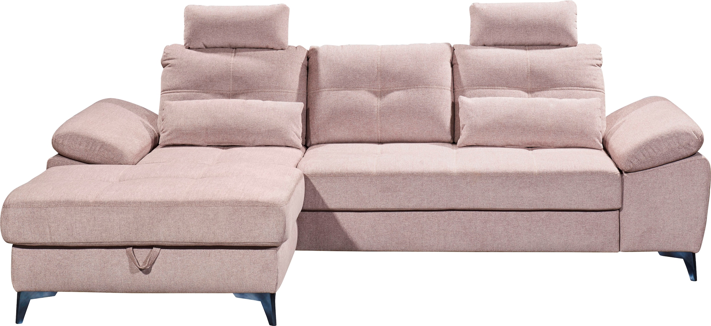 ED EXCITING DESIGN Ecksofa "Auckland L-Form", mit Bettfunktion, Bettkasten, günstig online kaufen