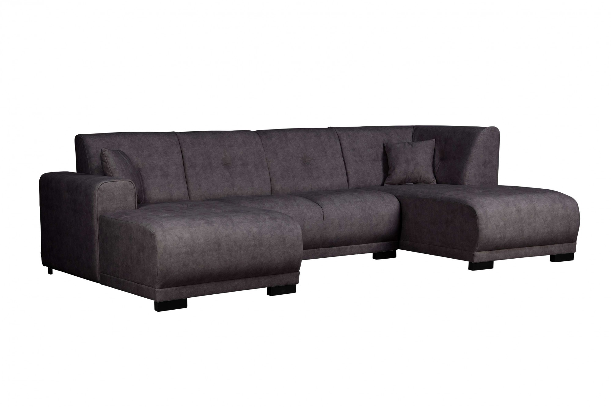 Home affaire Wohnlandschaft »Langeland U-Form«, incl. 2 Zierkissen, Recamiere wahlweise links oder rechts