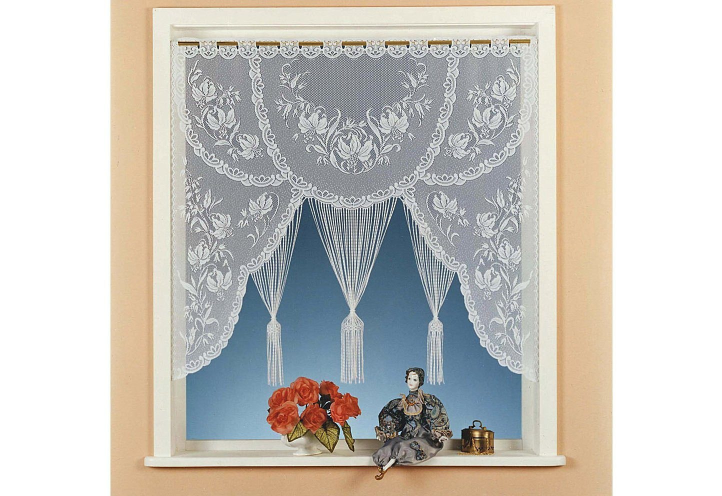 Weckbrodt Scheibengardine »Konstanz-A«, (1 St.), Fadengardine, Jacquard, fl günstig online kaufen