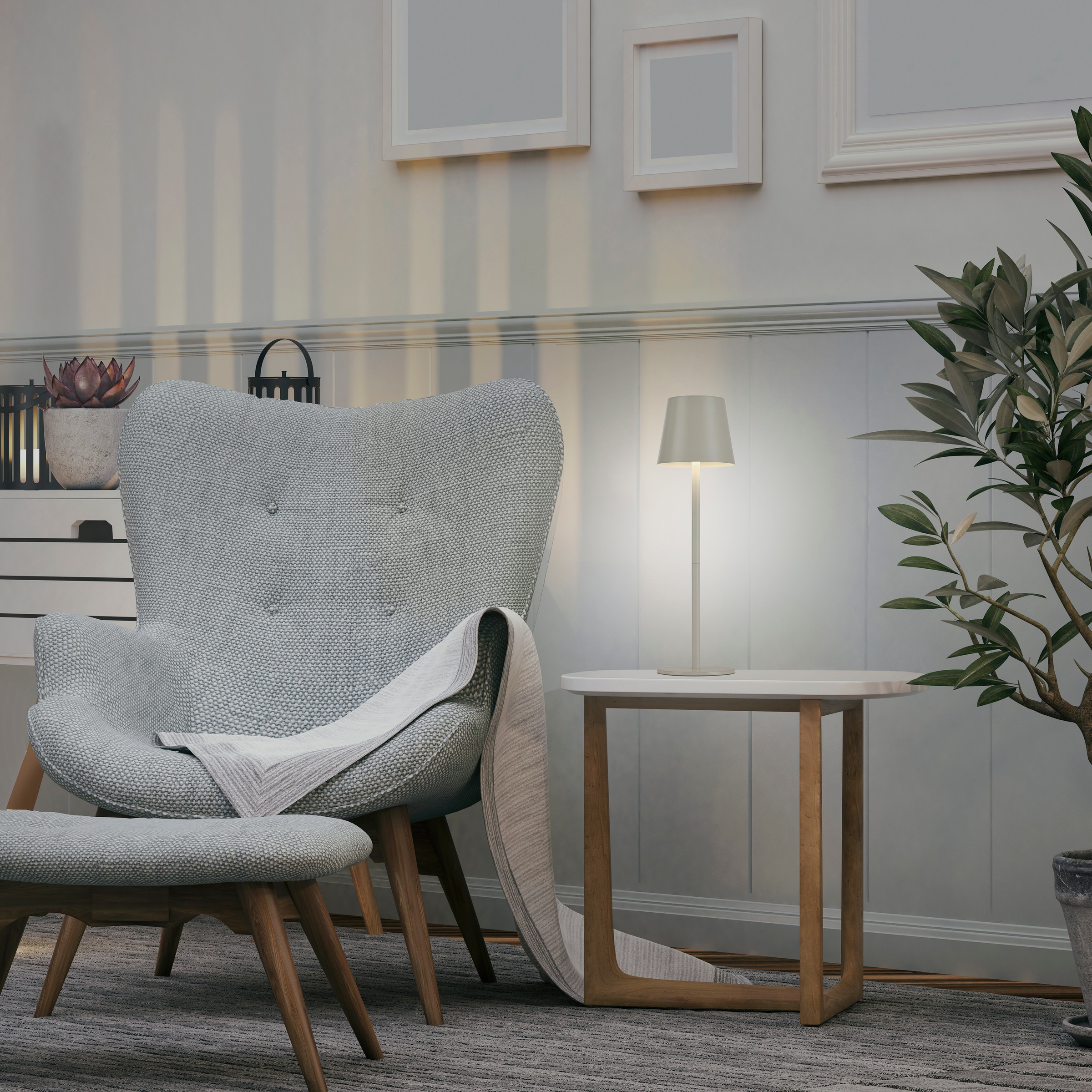 JUST LIGHT LED Tischleuchte »EURIA, 2er Set«, 1 flammig, Leuchtmittel LED-B günstig online kaufen