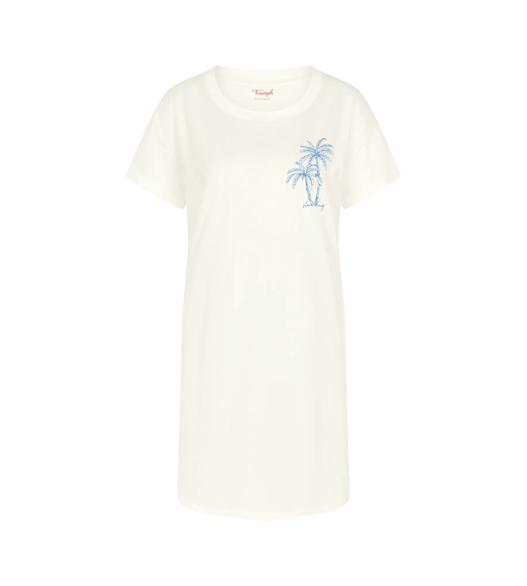 Triumph Nachthemd »Nightdresses NDK X« Ohne Taschen weich, atmungsaktiv, gerippter Rundhalsausschnitt, Kurzarm