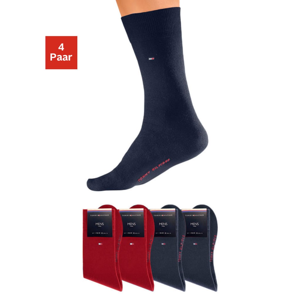 Tommy Hilfiger Businesssocken, (4 Paar)