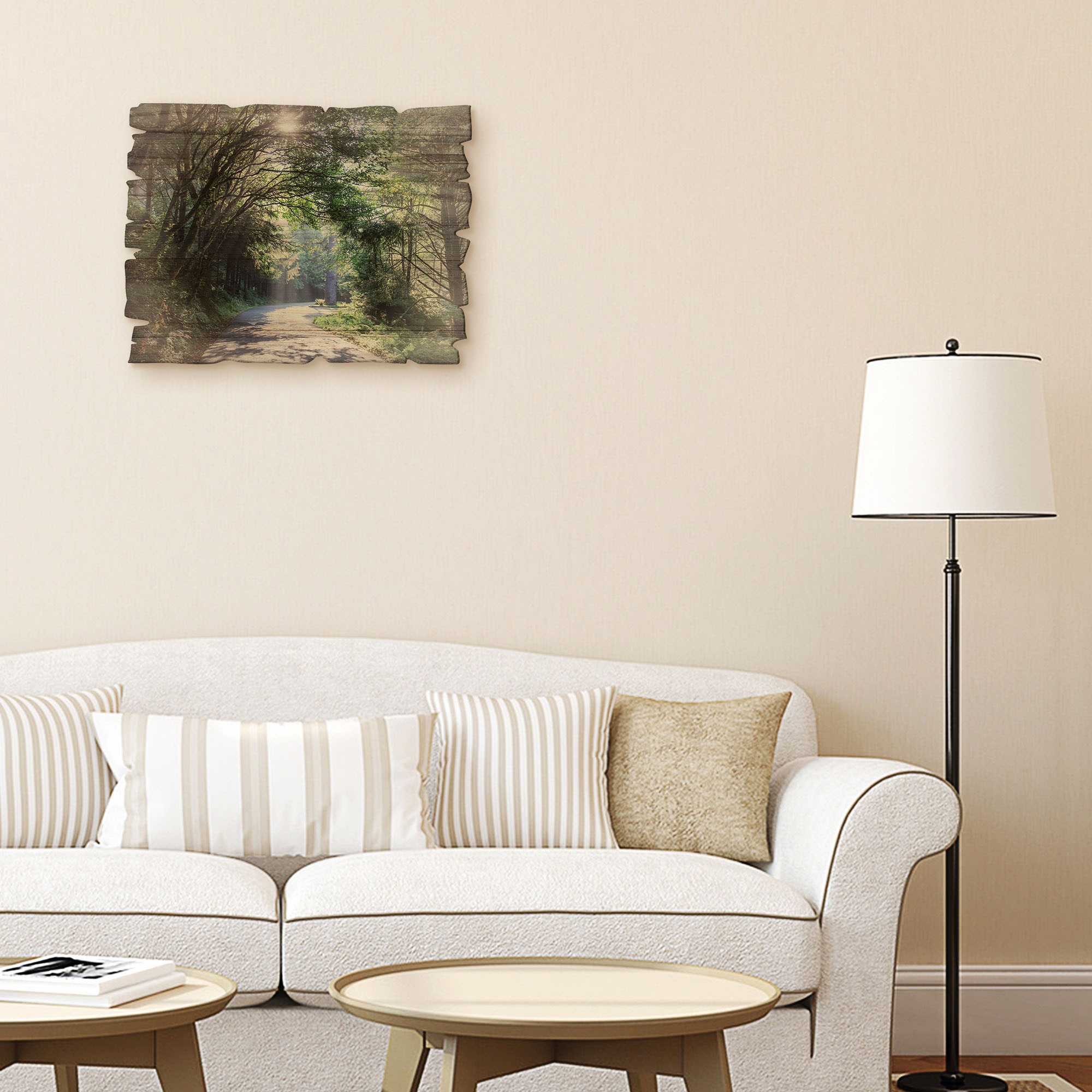 Artland Holzbild »Sonniger Wald«, Landschaftsbilder, (1 St.)
