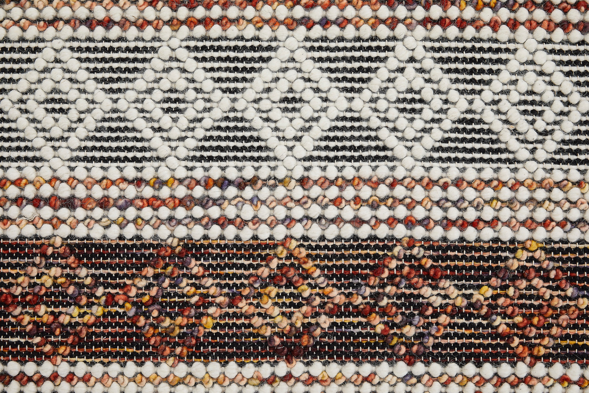 LUXOR living Wollteppich »Aalborg«, rechteckig, 10 mm Höhe, Handweb Teppich, reine Wolle, handgewebt, Rauten Design