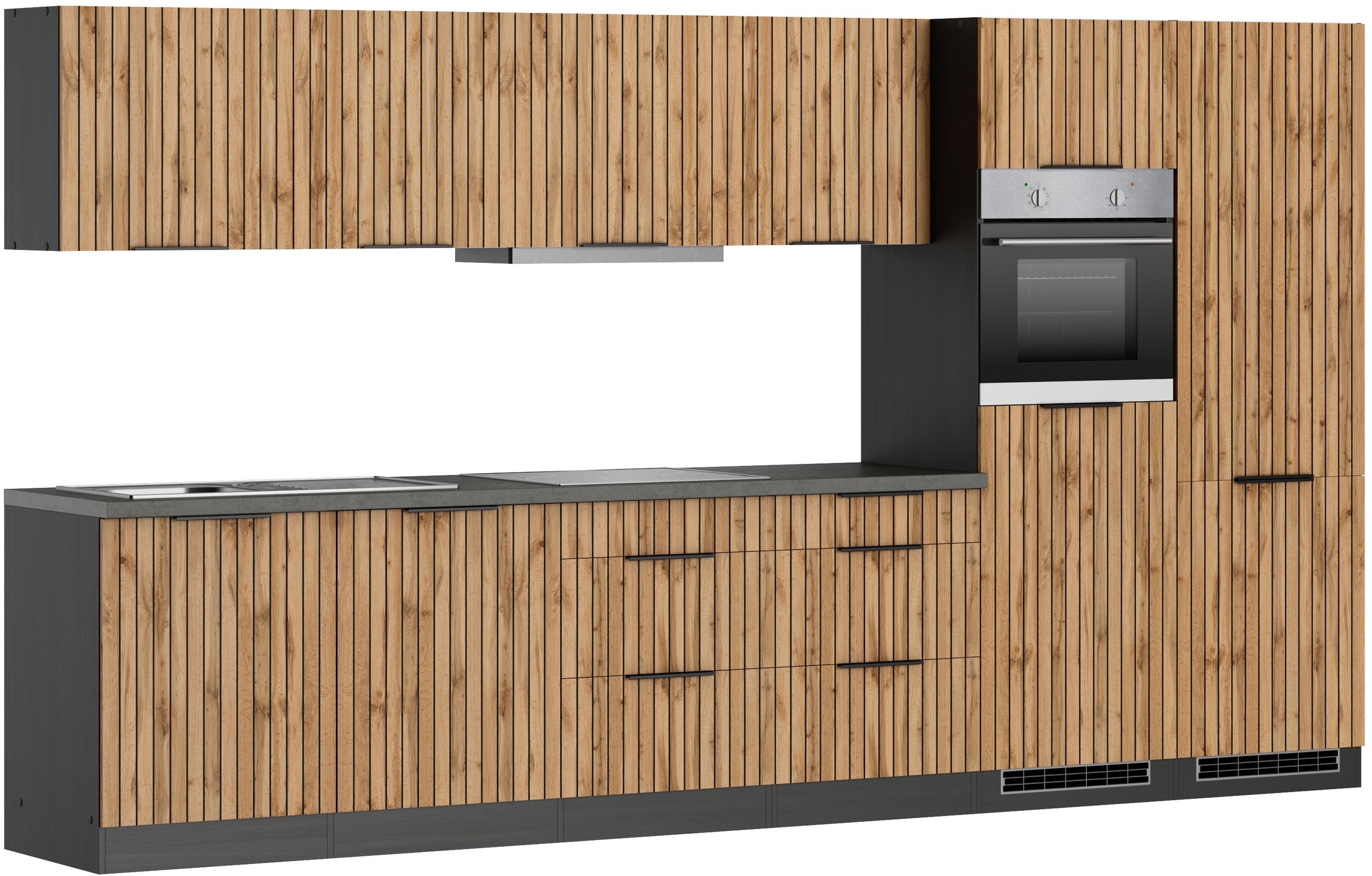 KOCHSTATION Küchenzeile "KS-Lagos, Breite 360 cm, wahlweise mit E-Geräten", günstig online kaufen