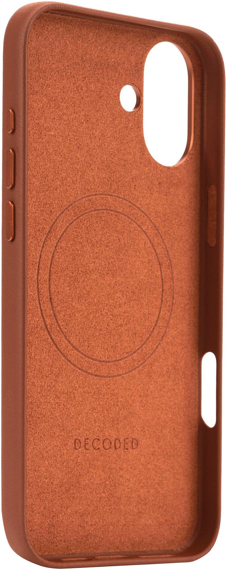 DECODED Smartphone-Hülle »Leather Backcover iPhone 16 Plus«, Smartphones