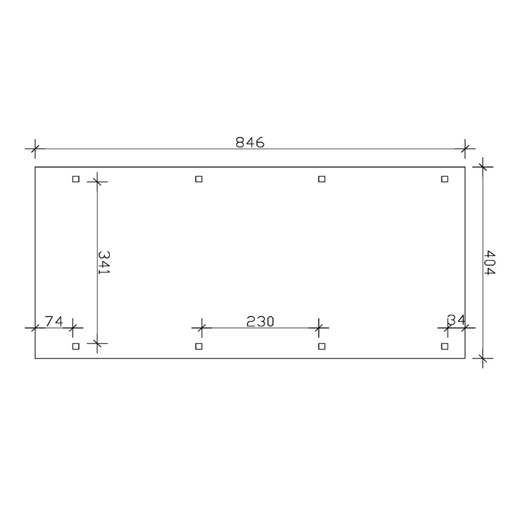 Skanholz Einzelcarport »Caravan-Emsland«, Leimholz-Nordisches Fichtenholz, 341 cm, dunkelgrau