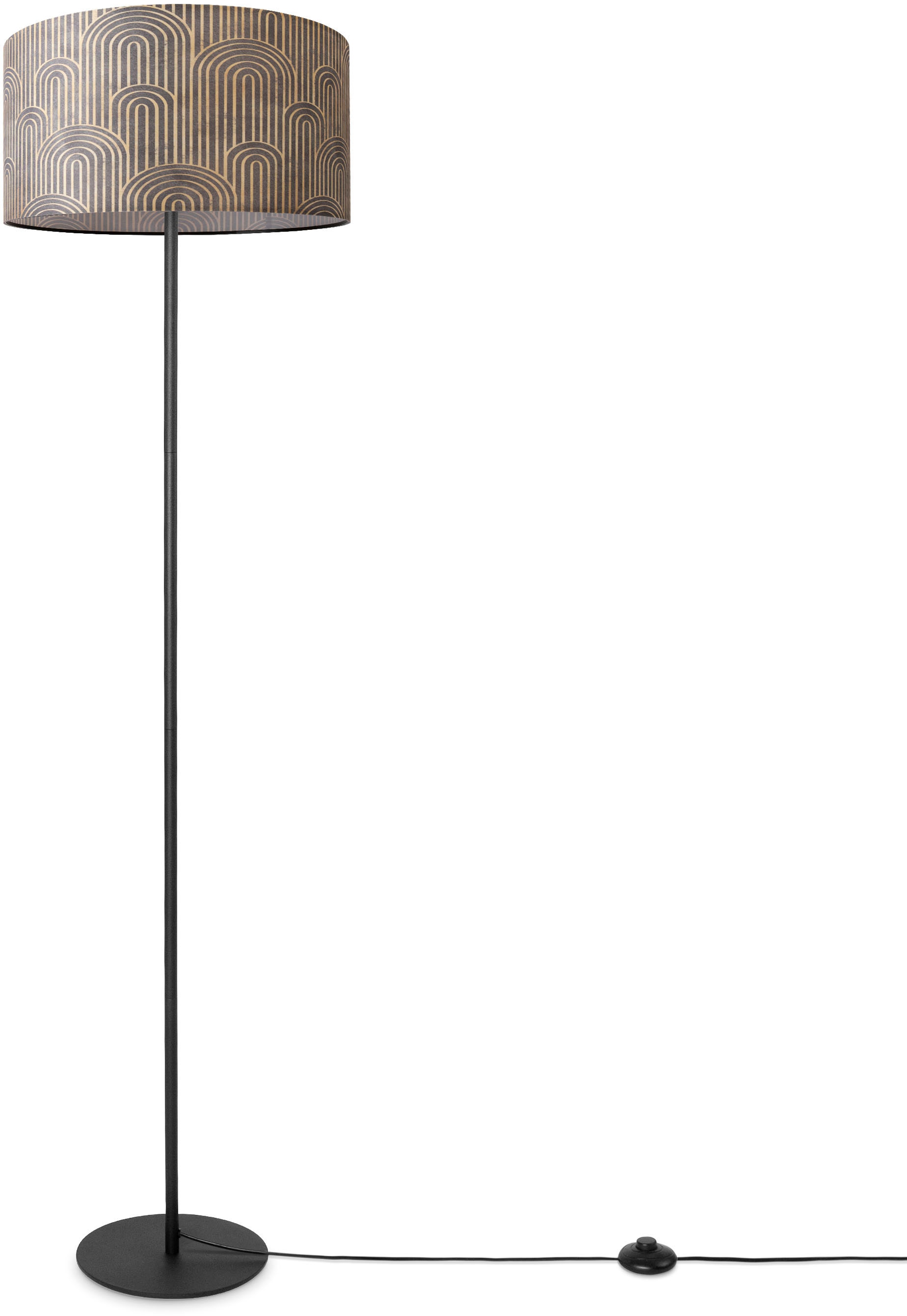 Paco Home Stehlampe »Luca Pillar« E27 Mit Stoffschirm Stehlampe Wohnzimmer Leselampe Modern Vintage E27
