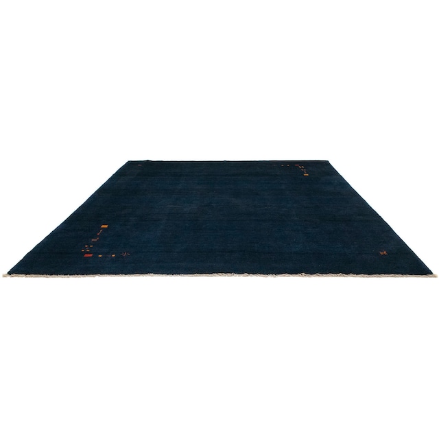 morgenland Wollteppich »Gabbeh Teppich handgeknüpft dunkelblau«, rechteckig,  handgeknüpft auf Raten bestellen