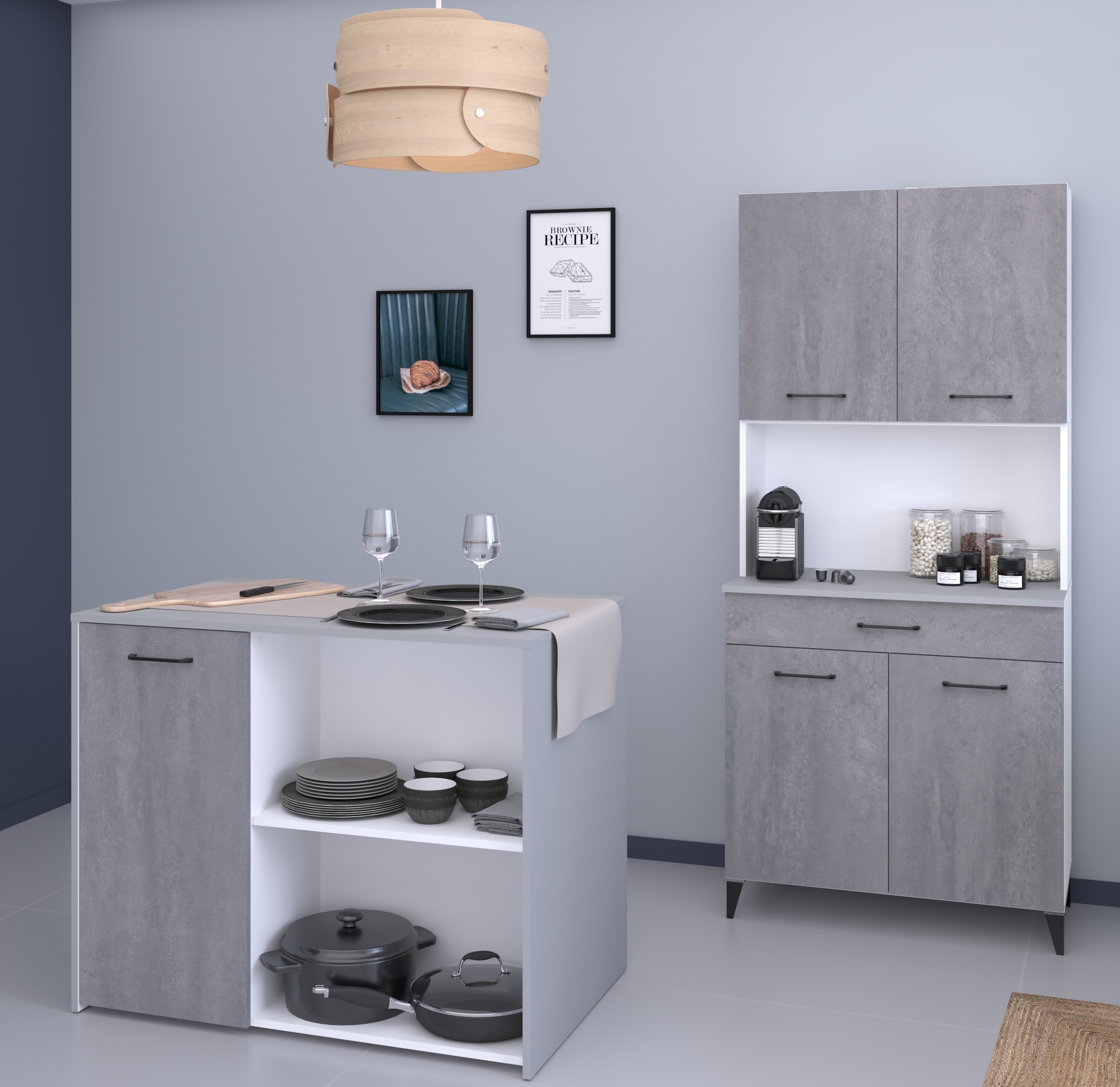 Parisot Schrank-Set »Malice 3« Buffet und Beistellschrank/Insel, 2 Stk. tlg.