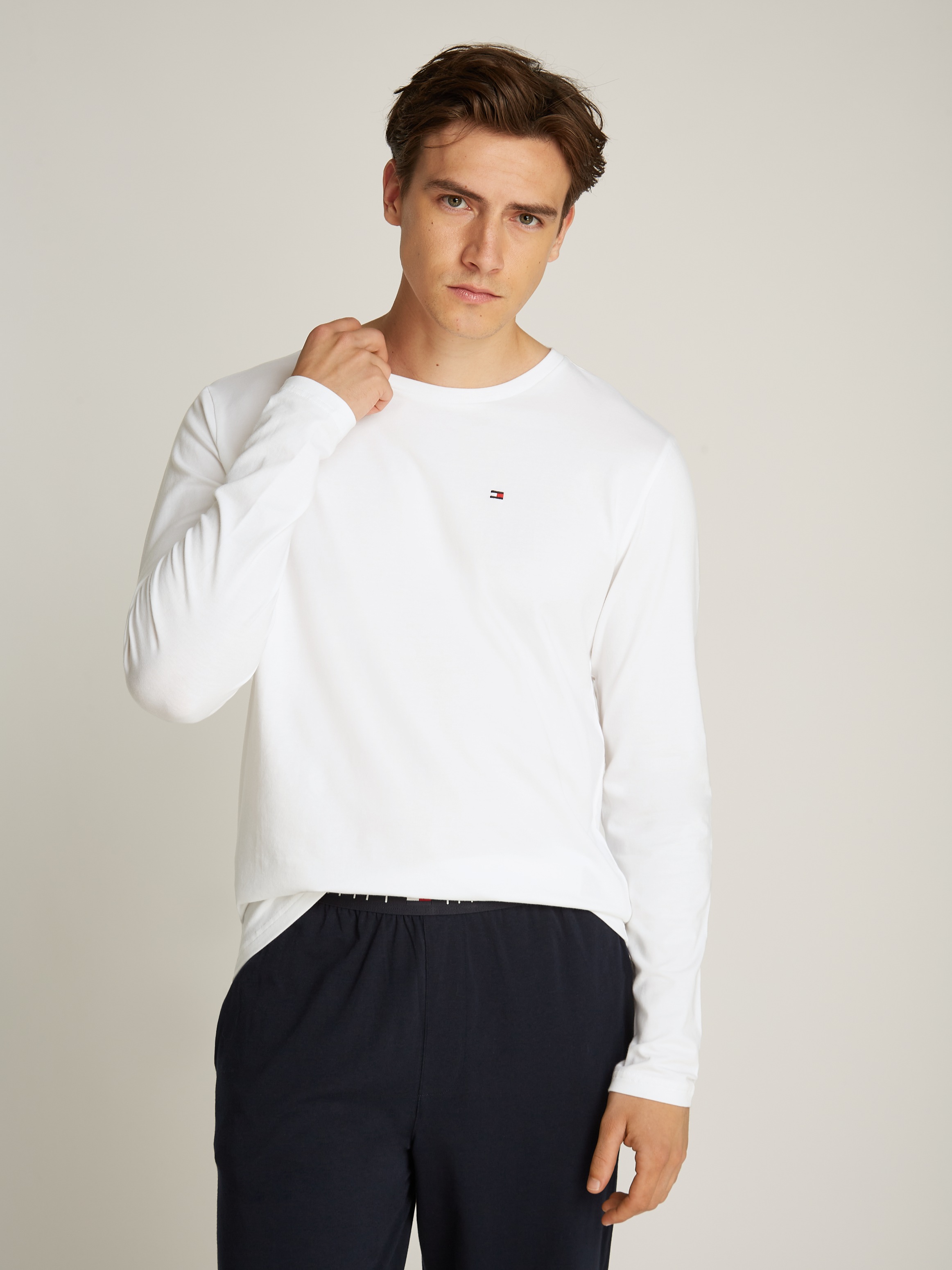 Tommy Hilfiger Underwear Pyjama »LS JERSEY PJ SET«, (Set, 2 tlg., 2er), mit Logoschriftzug