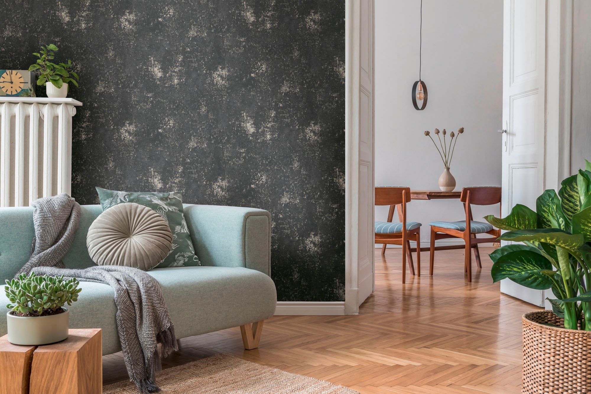 A.S. Création Vliestapete »THE BOS Putzoptik Metallic«, matt-leicht glänzend, Strukturtapete, Tapeten Wohnzimmer Schlafzimmer Küche modern Design