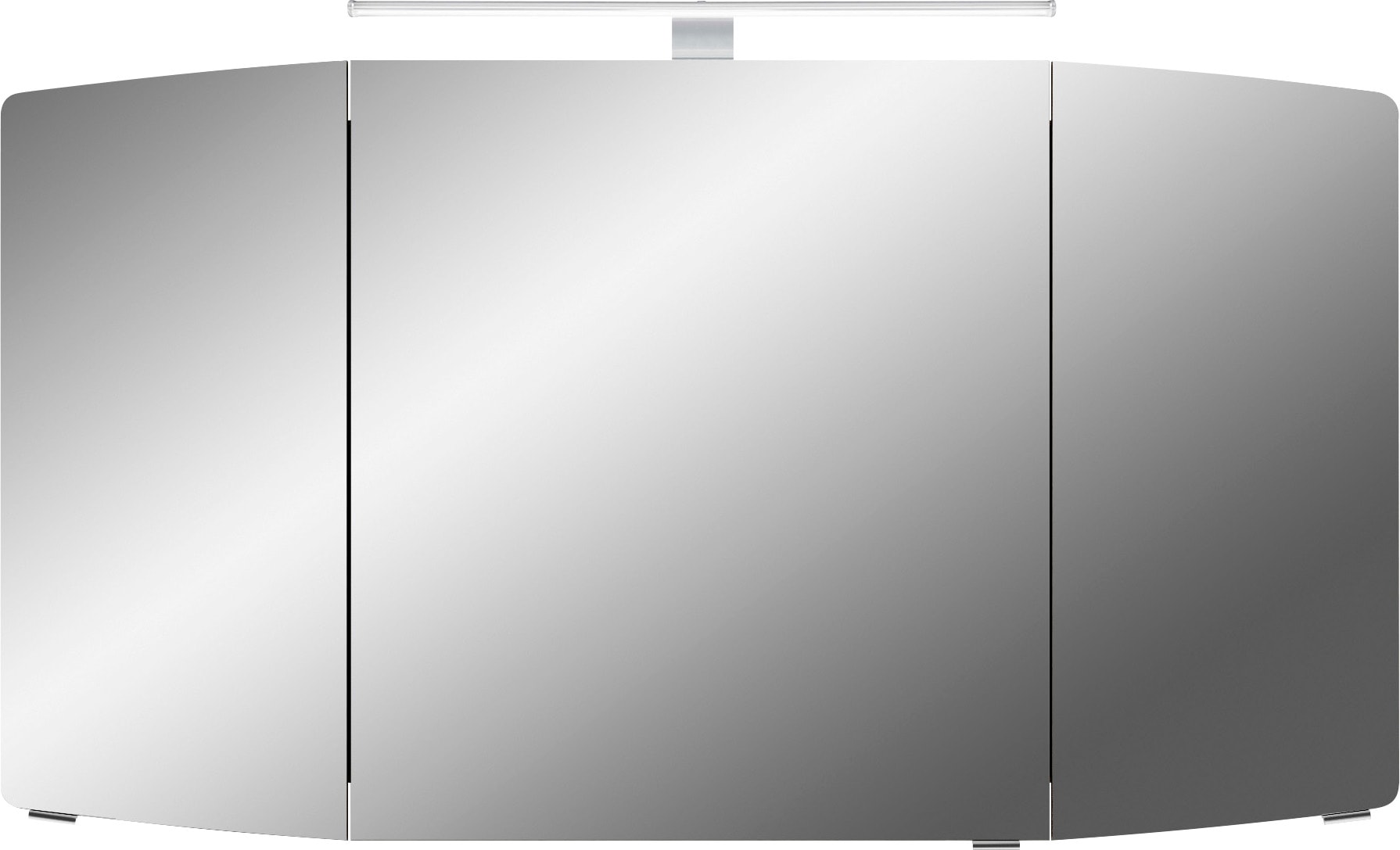 Saphir Badmöbel-Set »Cassca Sprint 4-teilig Mineralmarmor-Waschtisch mit LED-Spiegelschrank«, (5 St.), Midischrank, Unterschrank, inkl. Türdämpfer, 7 Türen, 5 Schubladen