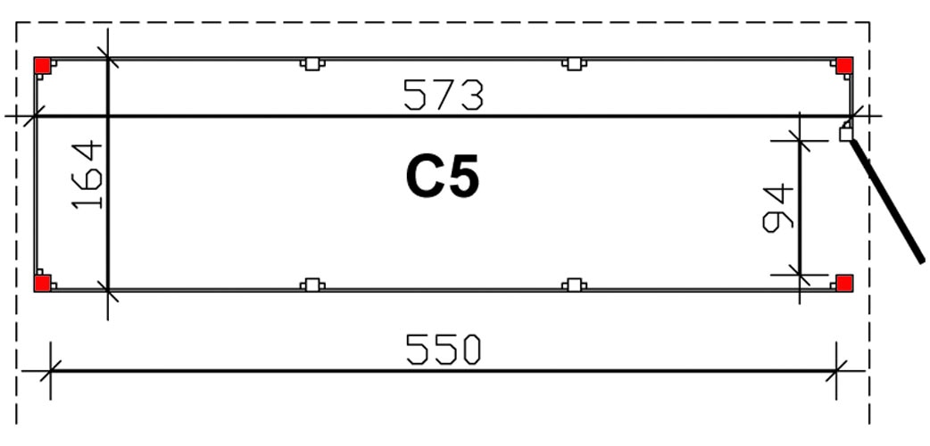 Skanholz Carport-Geräteraum »Abstellraum C5«, aus Profilschalung