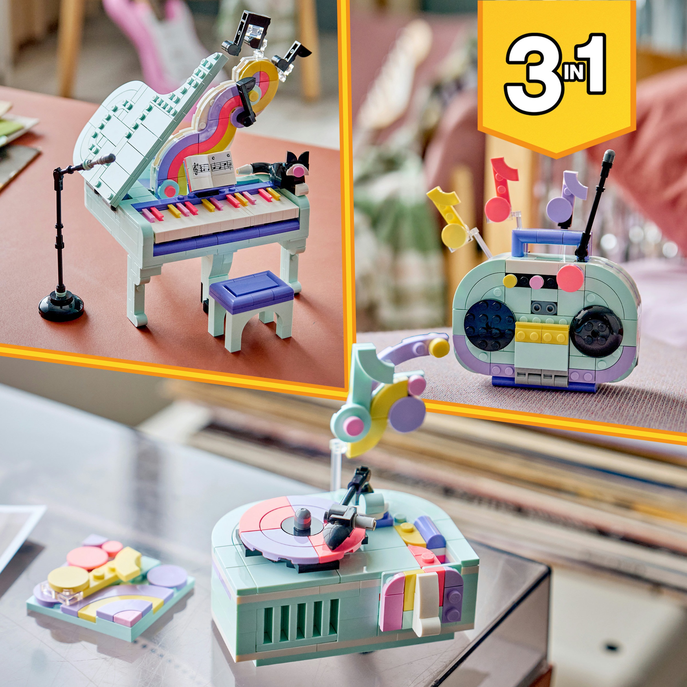 LEGO® Konstruktionsspielsteine »Deko-Klavier mit Katze (31392), LEGO Creator« Made in Europe