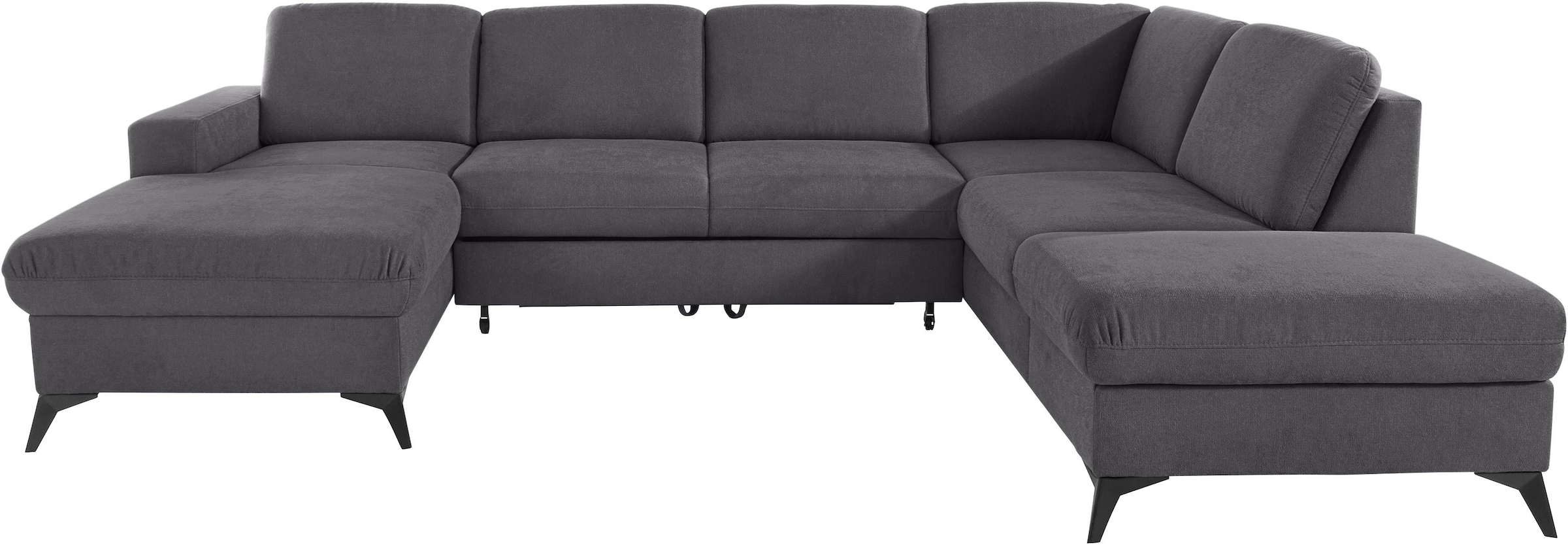 Places of Style Wohnlandschaft »Lolland U-Form«, Wahlweise mit Bettfunktion und Stauraum, auch mit abwischbarem Bezug