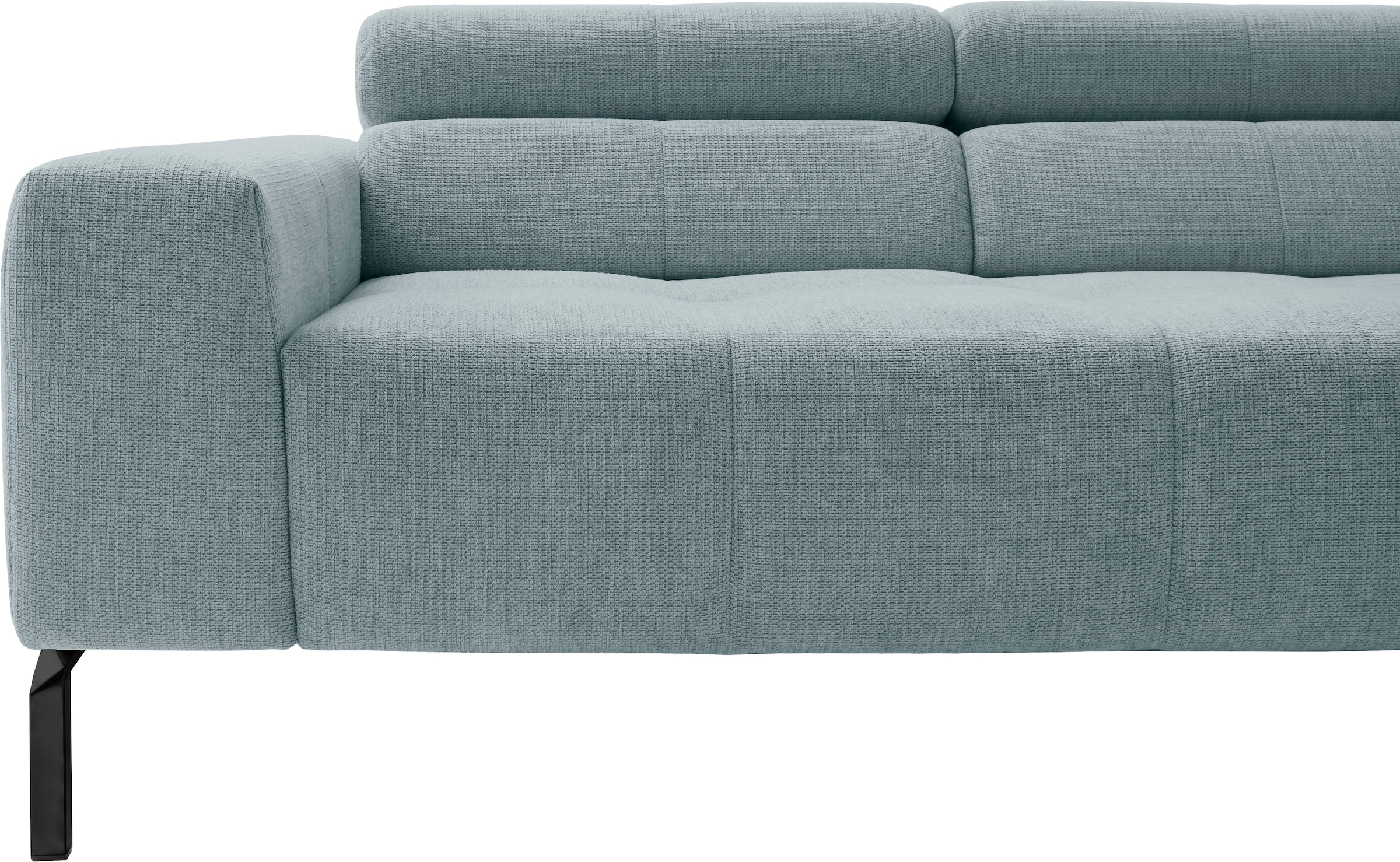 Home affaire Ecksofa »Claya Move, L-Form, Kopf- & Rückenverstellung, Breite 282 cm« Moderne Steppung, weicher Polsteraufbau & saugroboterfreundliche Höhe