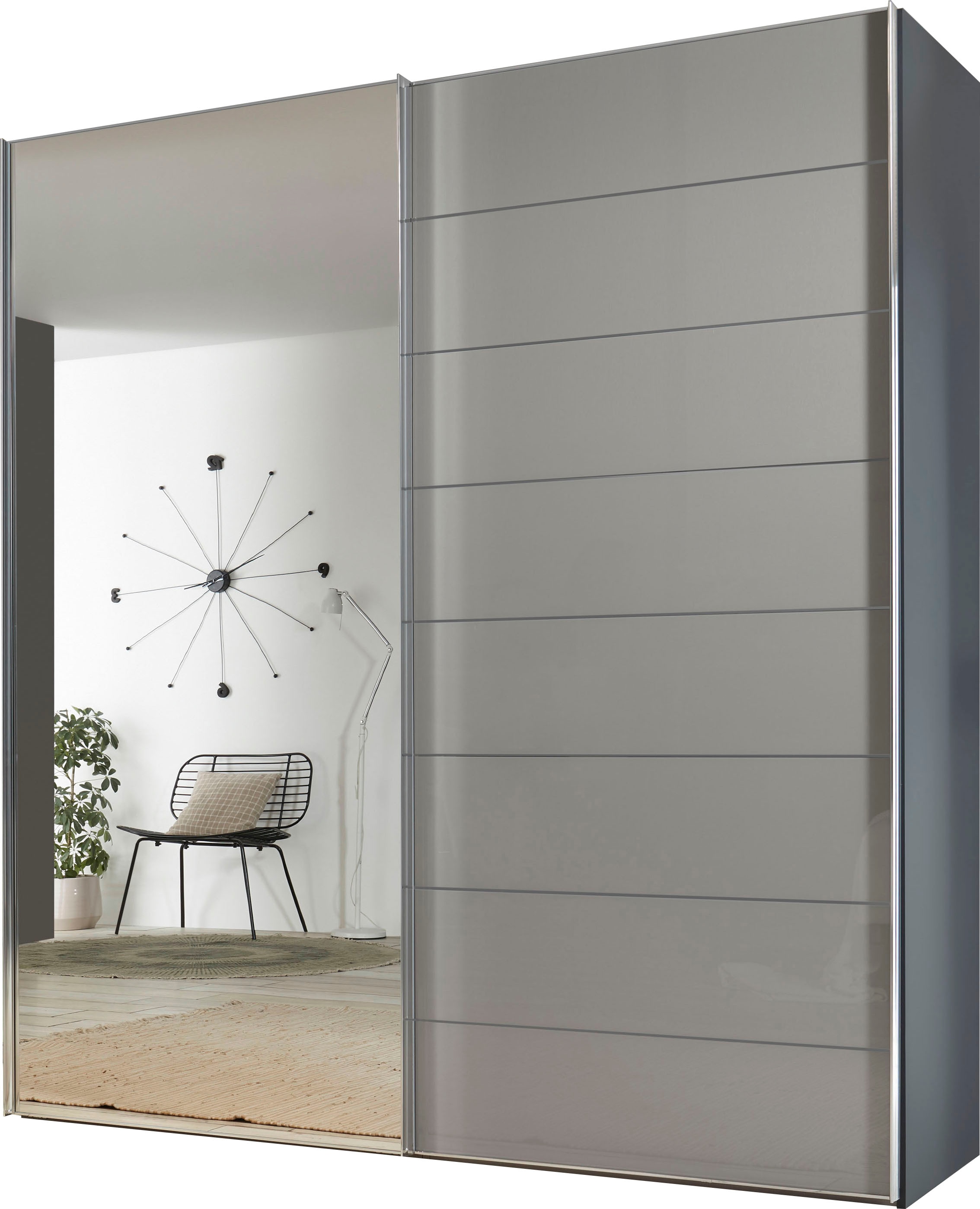 STAUD Schwebetürenschrank »Sonate Como mit Spiegel, Made in Germany« Mit vier verschiedenen Ausstattungsvarianten