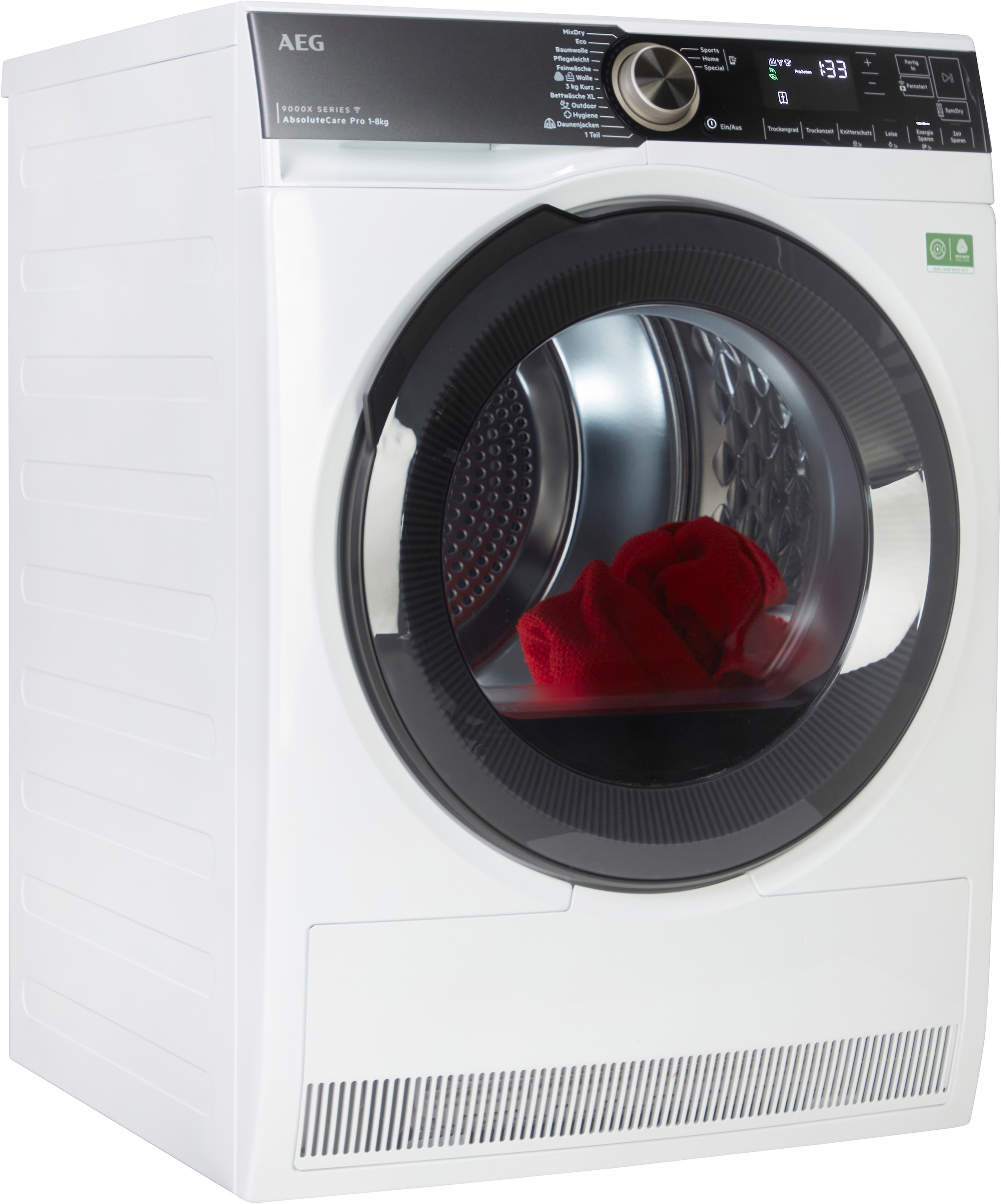 AEG Wärmepumpentrockner »TR9XW80880« 9000 AbsoluteCare® Plus Dreifach A-Klasse -leise, effizient & trocken ohne Raumfeuchtigkeit