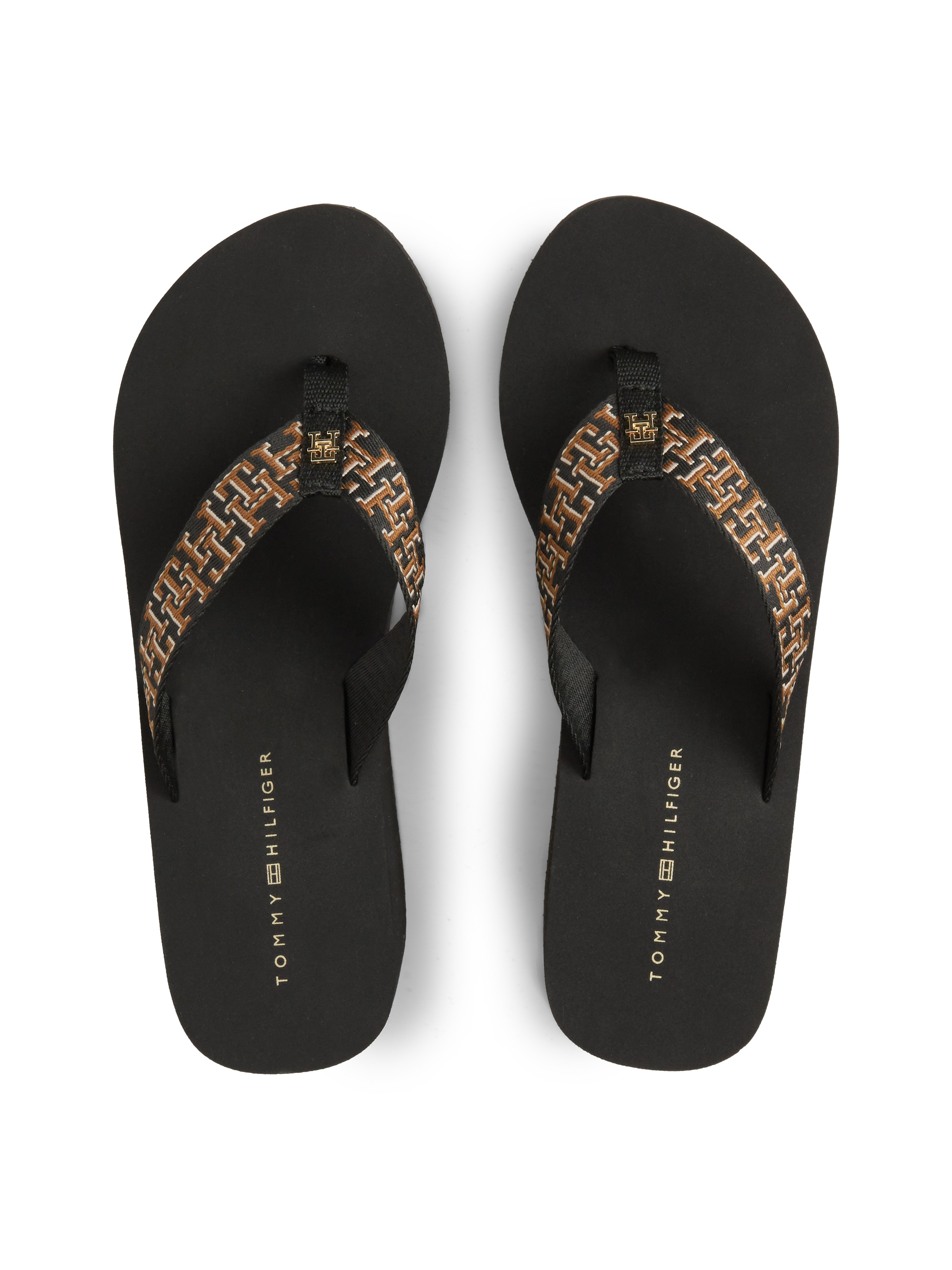 Tommy Hilfiger Zehentrenner »TH WEDGE SUMMER SANDAL MONO«  Keilabsatz, Plateau, Dianette mit TH-Logoprint