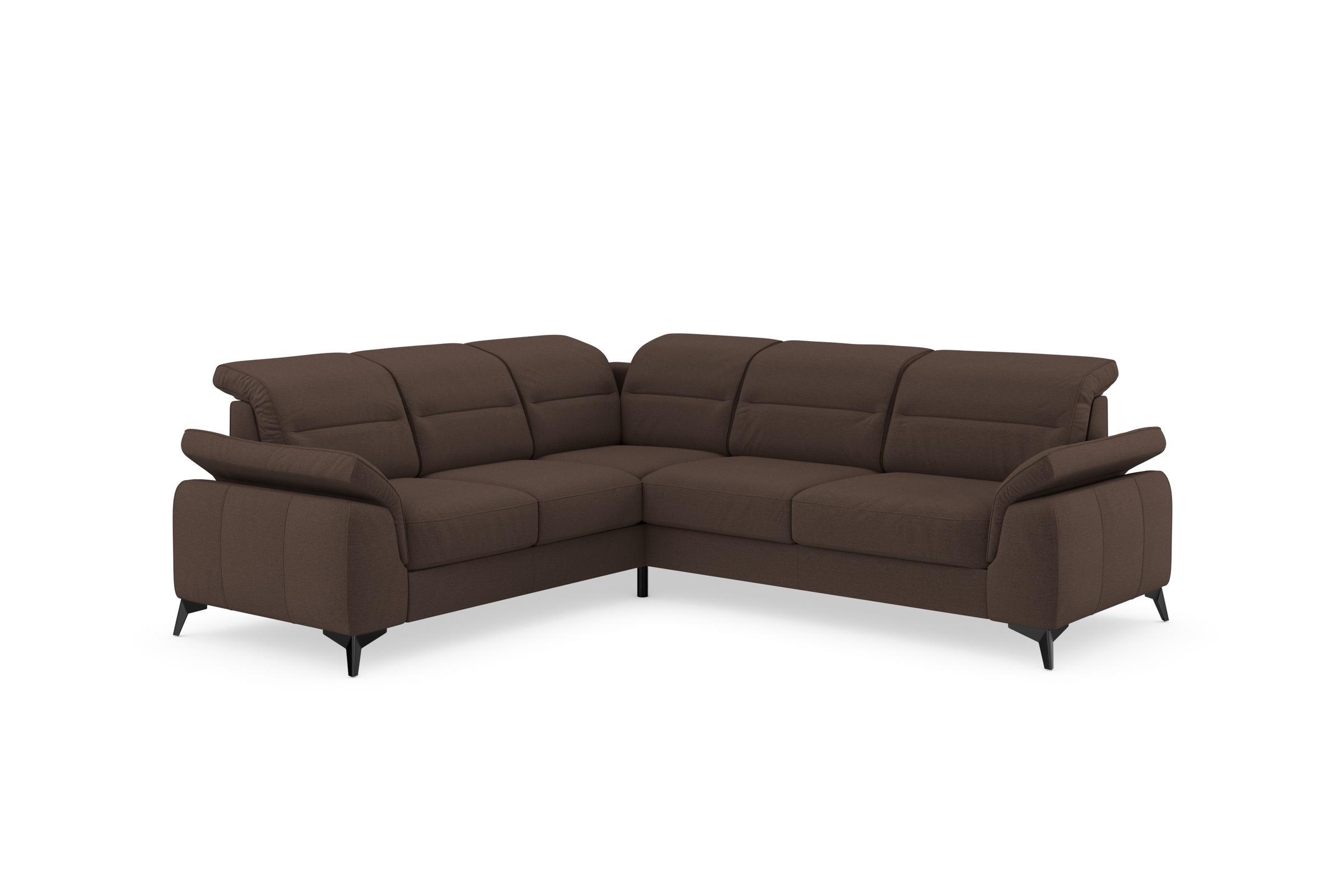 sit&more Ecksofa »Sinatra L-Form«, optinal mit Kopfteilverstellung und Armteilfunktion, Metallfüße