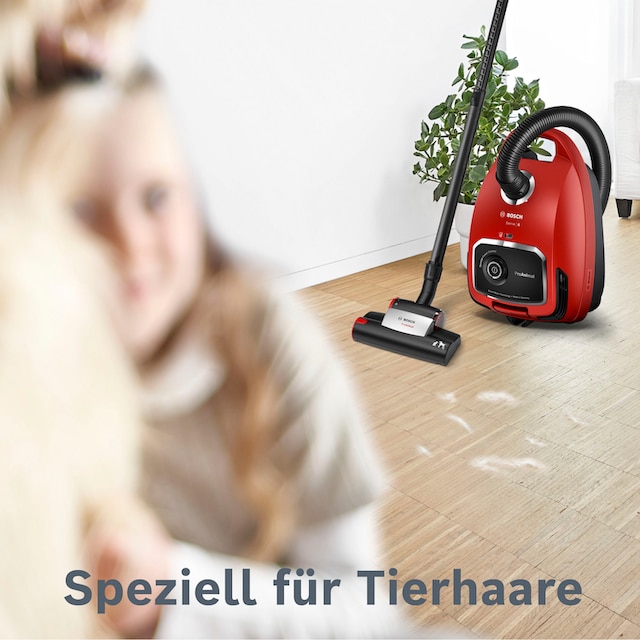 BOSCH Bodenstaubsauger »ProAnimal Serie 6, BGL6TPET, 700 Watt, rot«, 700 W, mit  Beutel, Ideal für Haustierbesitzer auf Rechnung bestellen