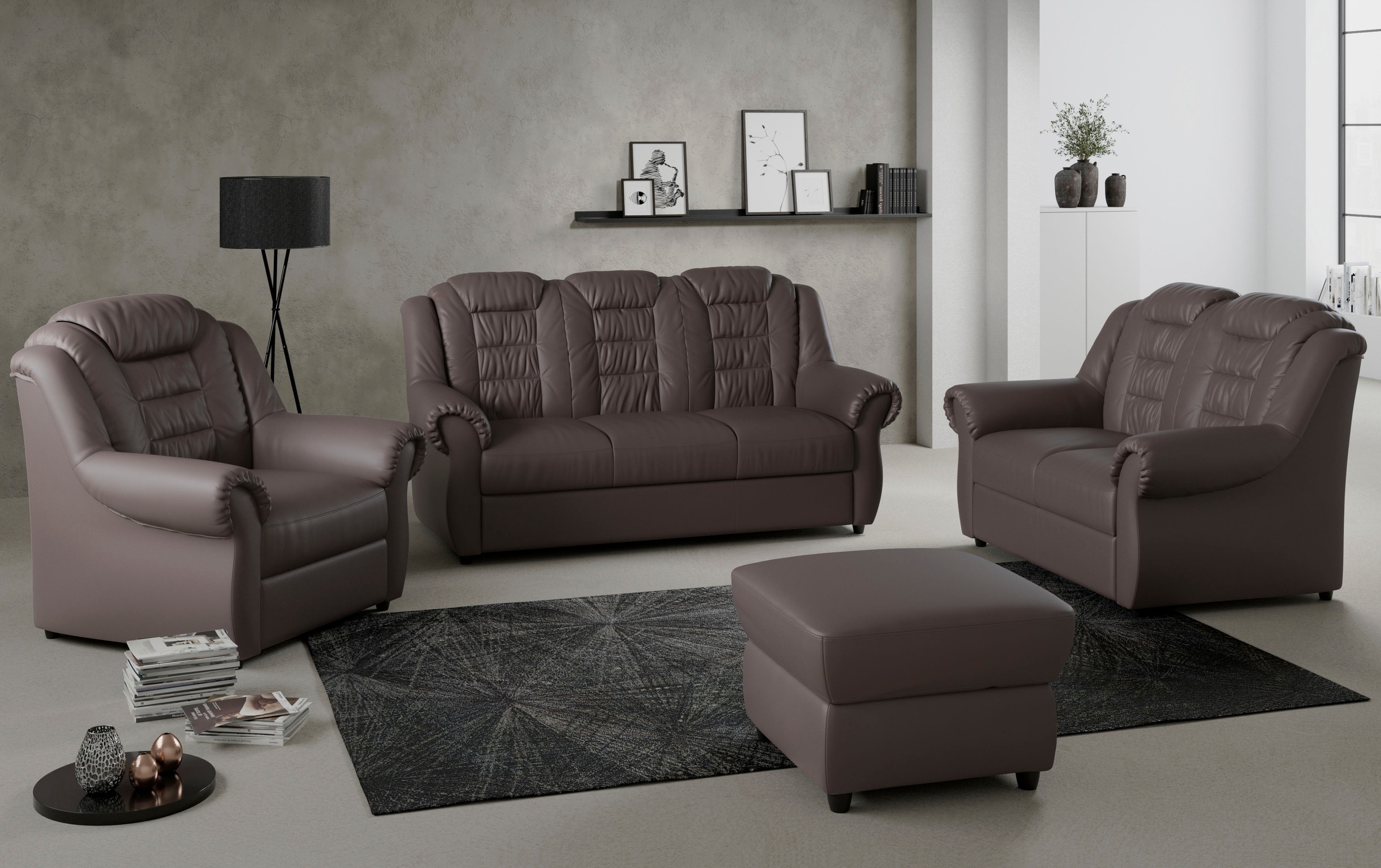 Home affaire 2-Sitzer »Boston«, Sofa mit hoher Rückenlehne