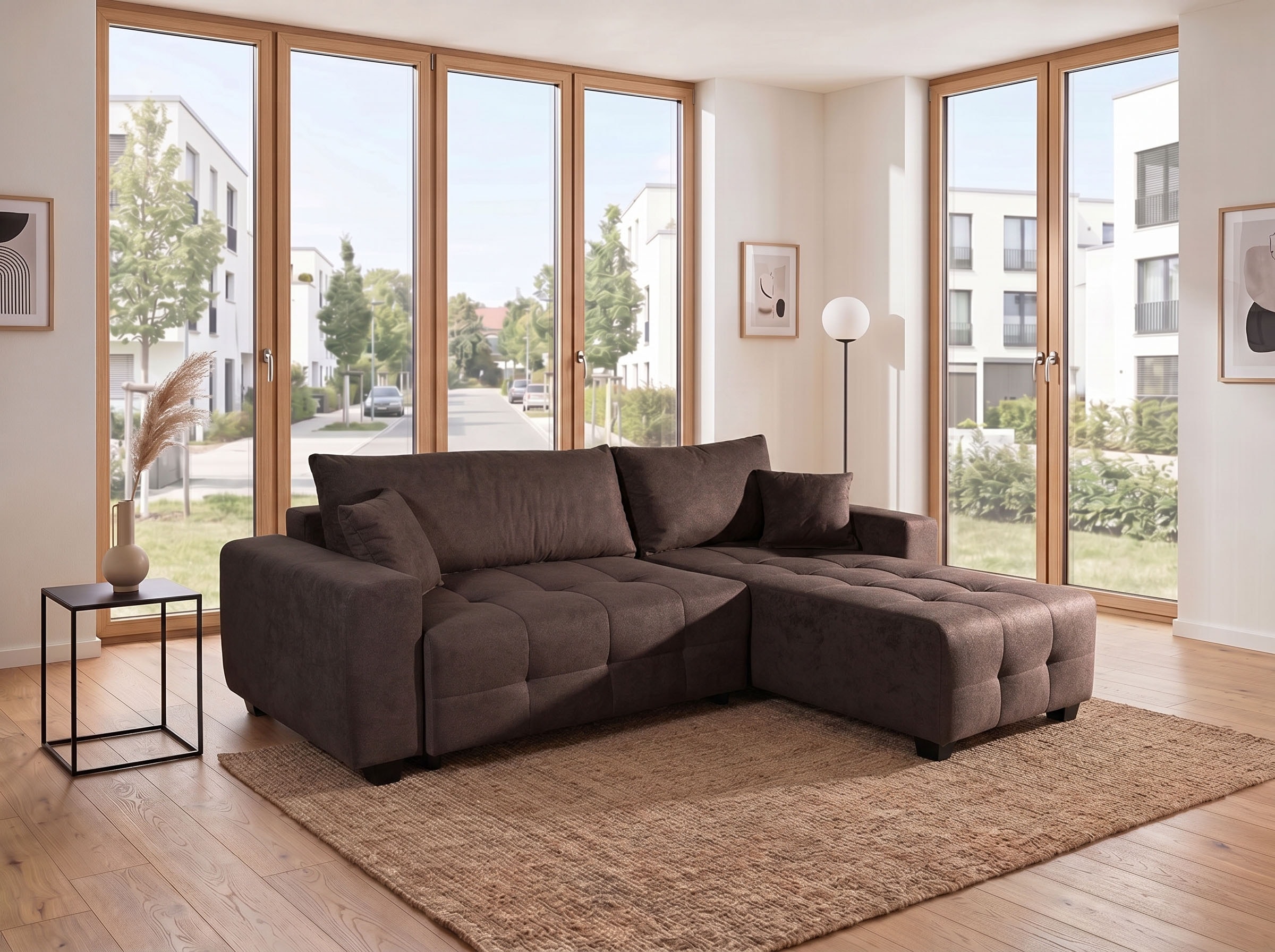 OTTO home Ecksofa »Bella Couch L-Form, B: 234 cm - OTTO. Verlässliche Qualität.« optional Schlaffunktion & Bettkasten, mit Zierkissen